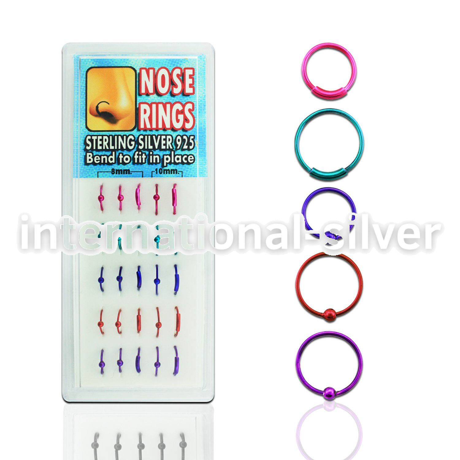 dnsp5 nose hoop silver 925 nose