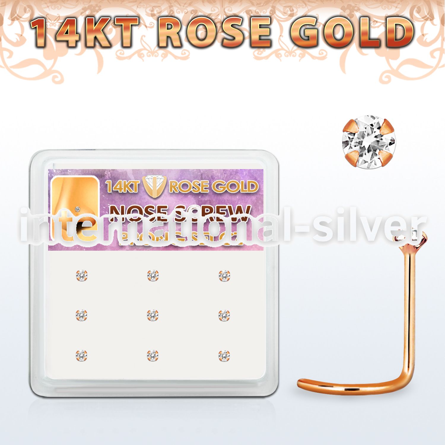 drsc17 gold nose screws and nose studs nose piercing