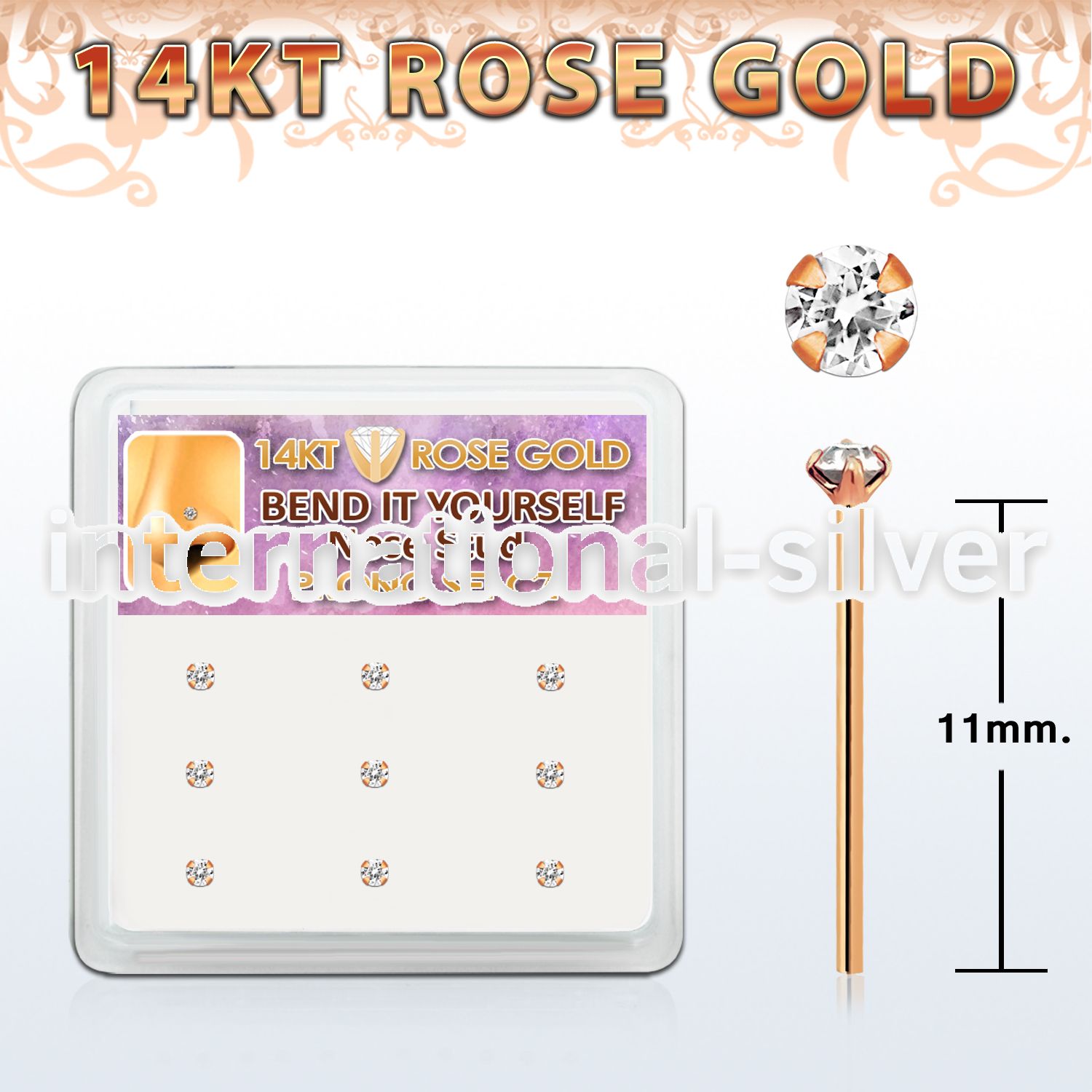 drys19 gold bend it yourself nose studs nose piercing