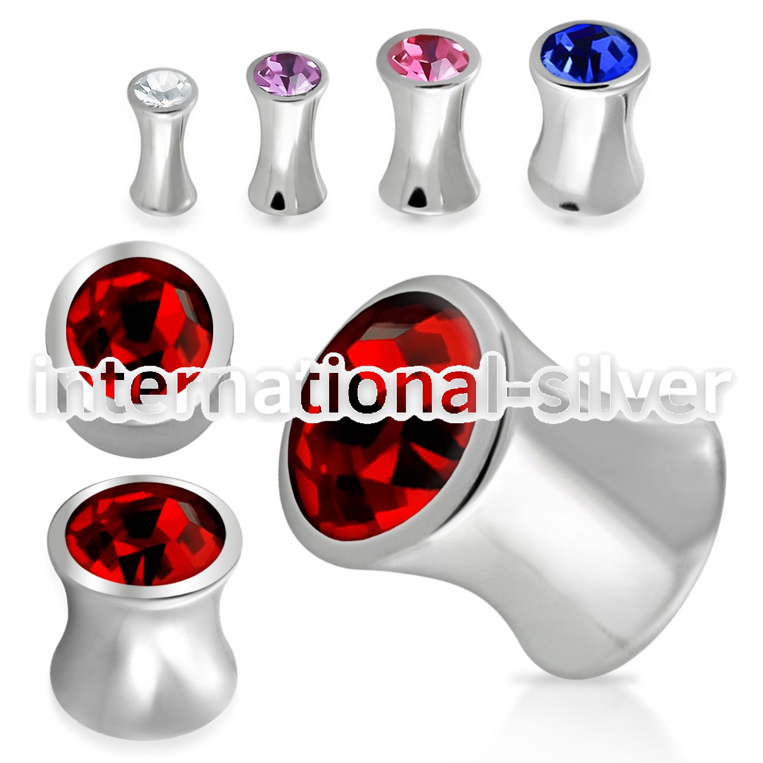 dsjpg plugs gauges surgical steel 316l ear lobe