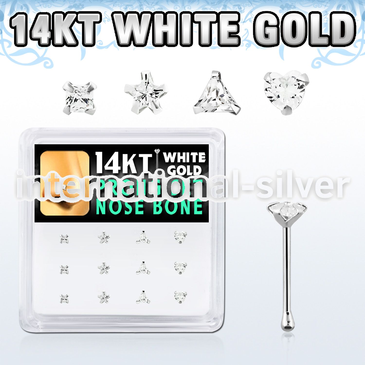 dwnb13 gold nose bones nose piercing