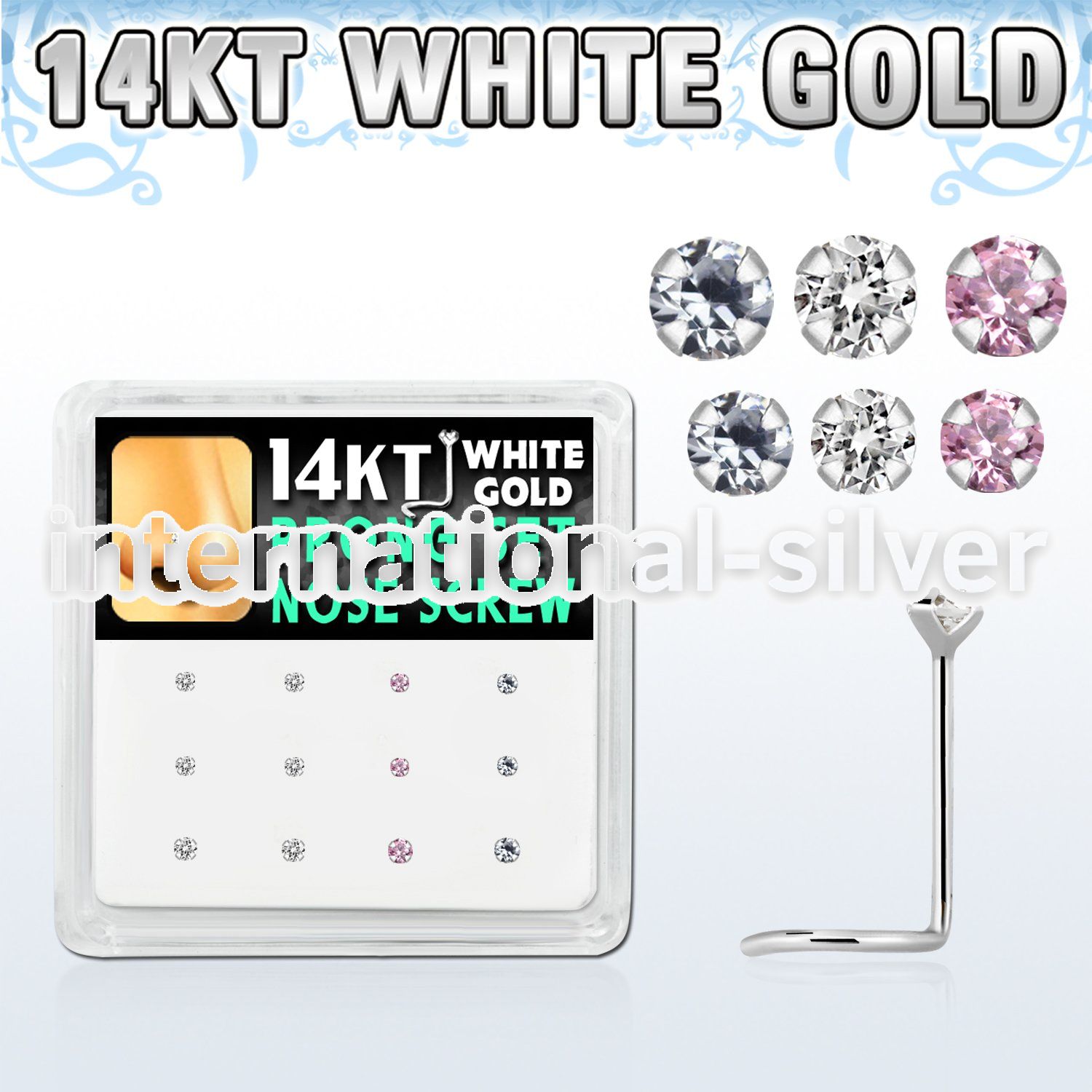 dwsc12 l shape nose studs gold nose