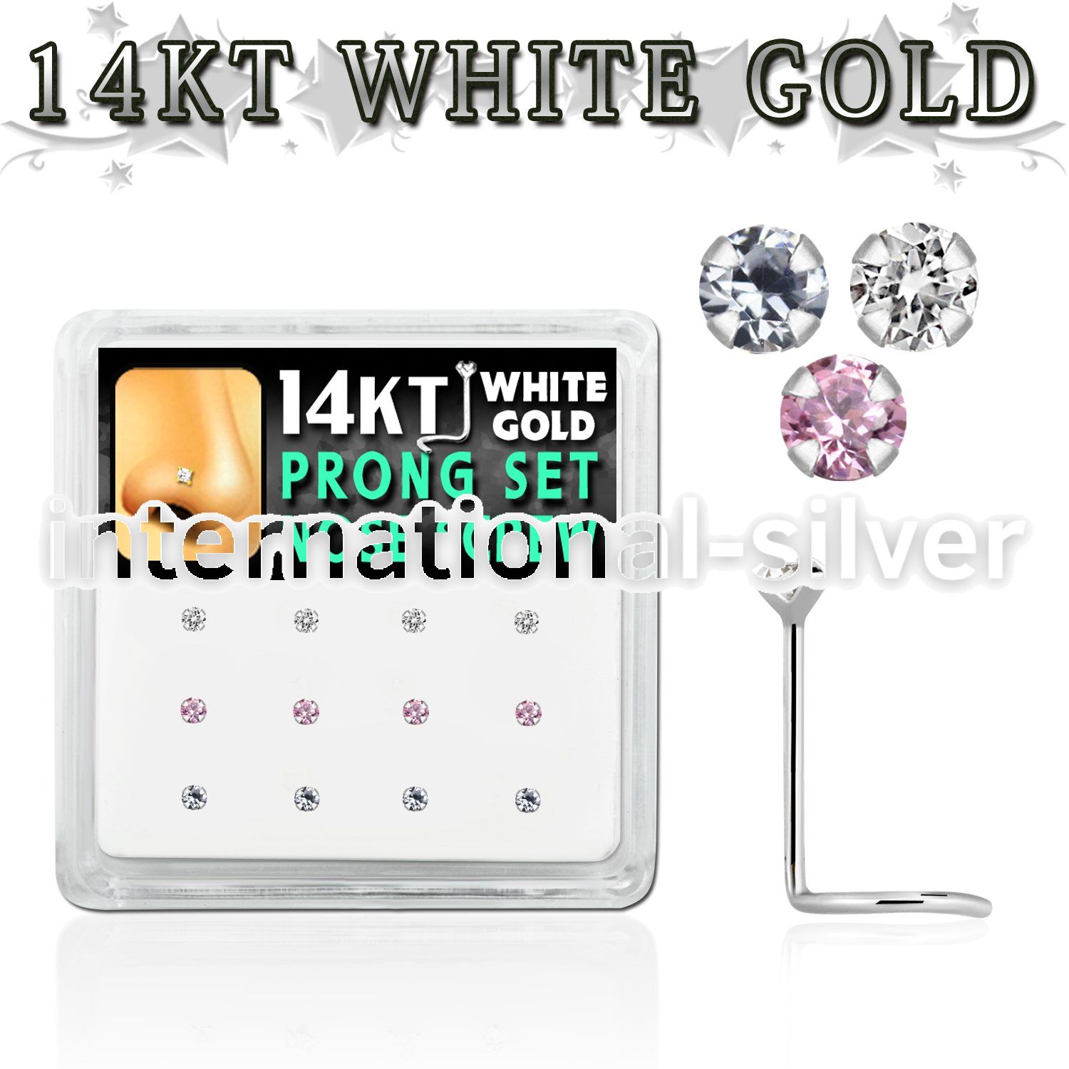 dwsc4 l shape nose studs gold nose