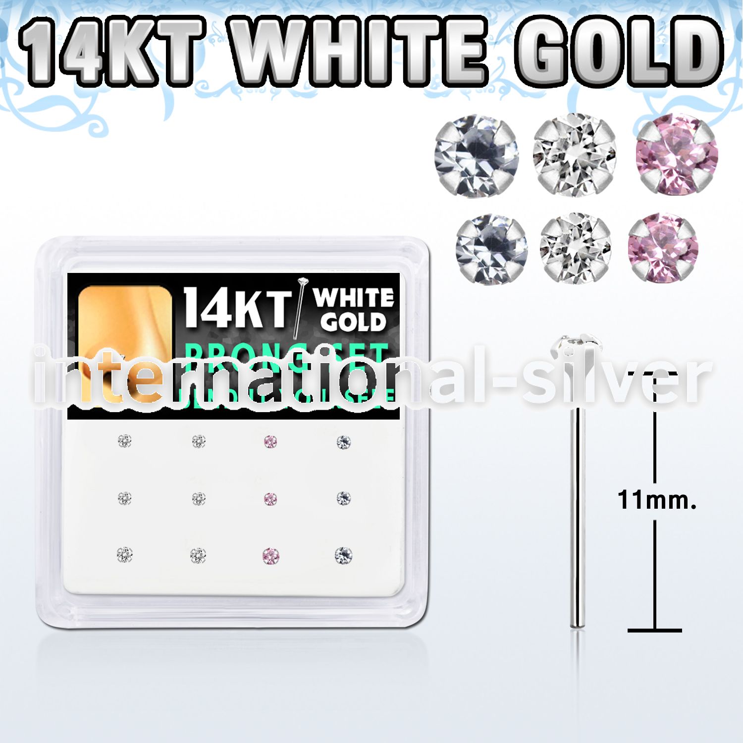 dwys12 gold bend it yourself nose studs nose piercing