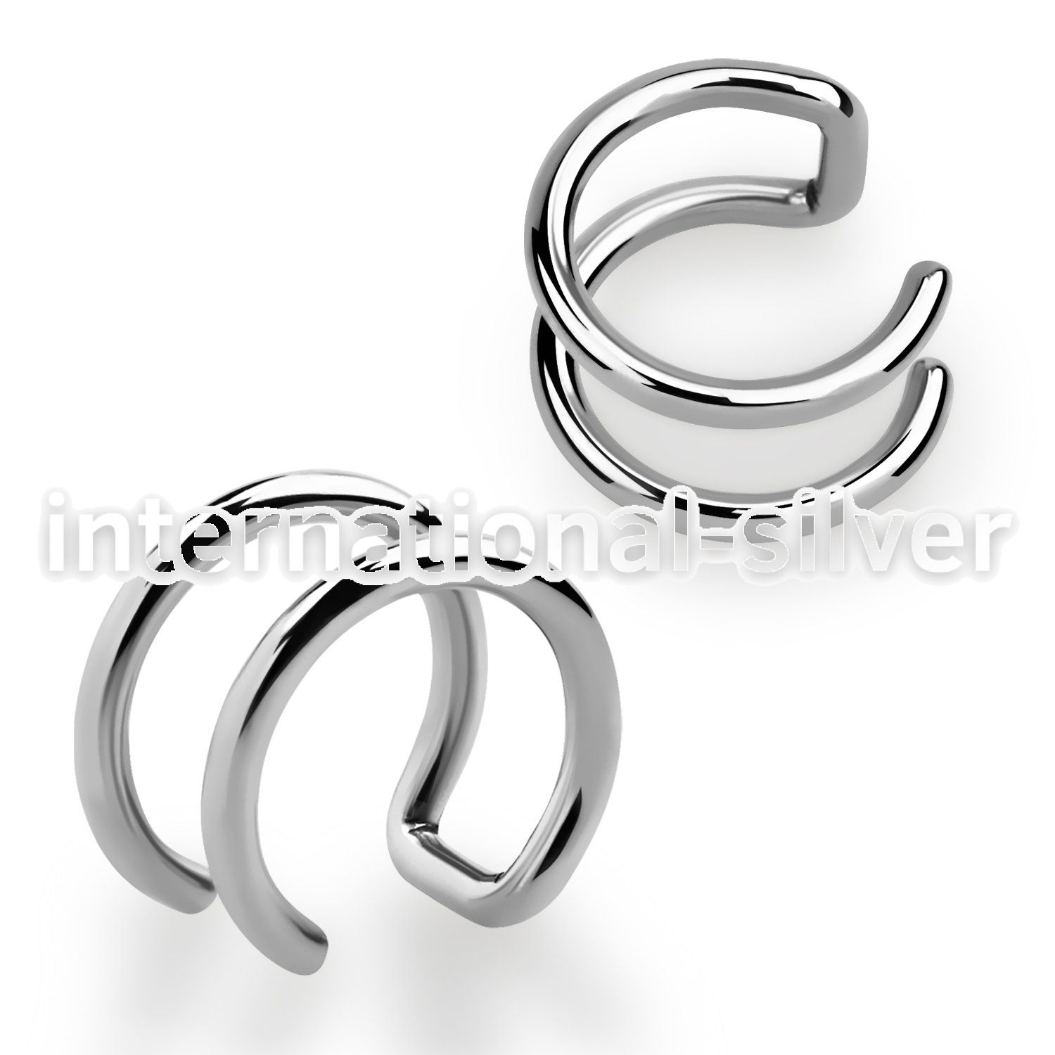 ecf fake illusion hoops surgical steel 316l belly button