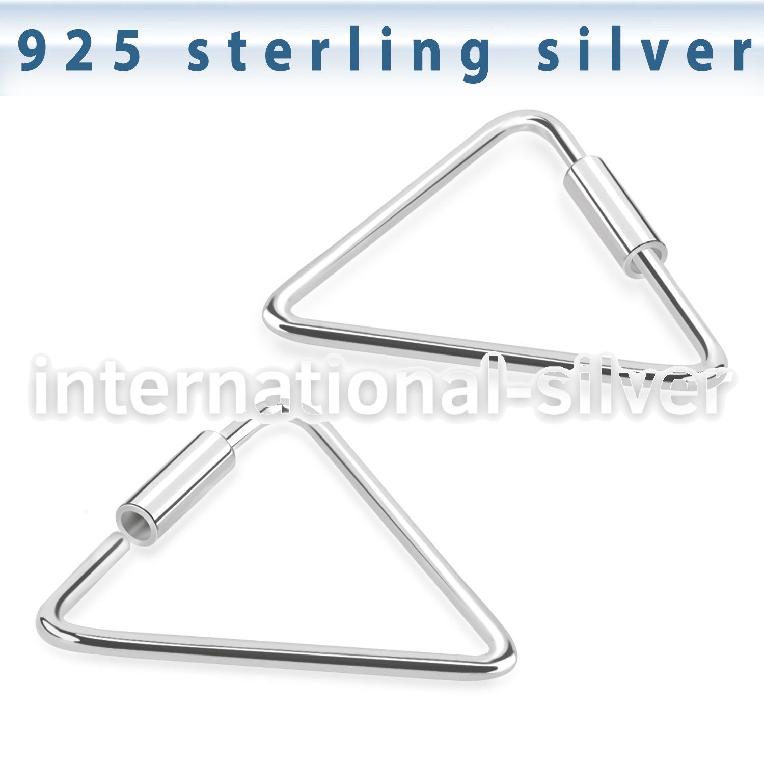 endt sterling silver endless ring hoop triangle shape design