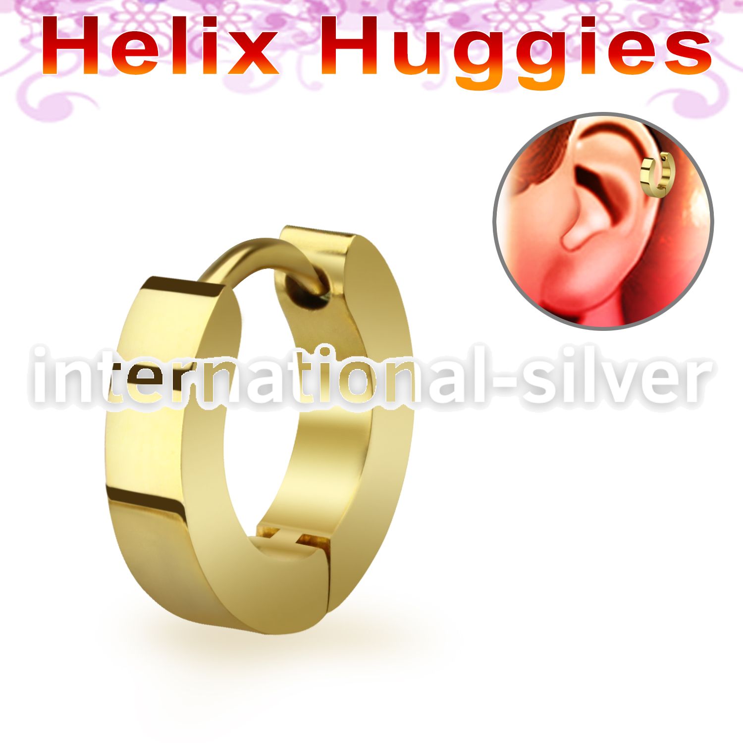 er248g tiny gold anodized 316l steel helix huggie