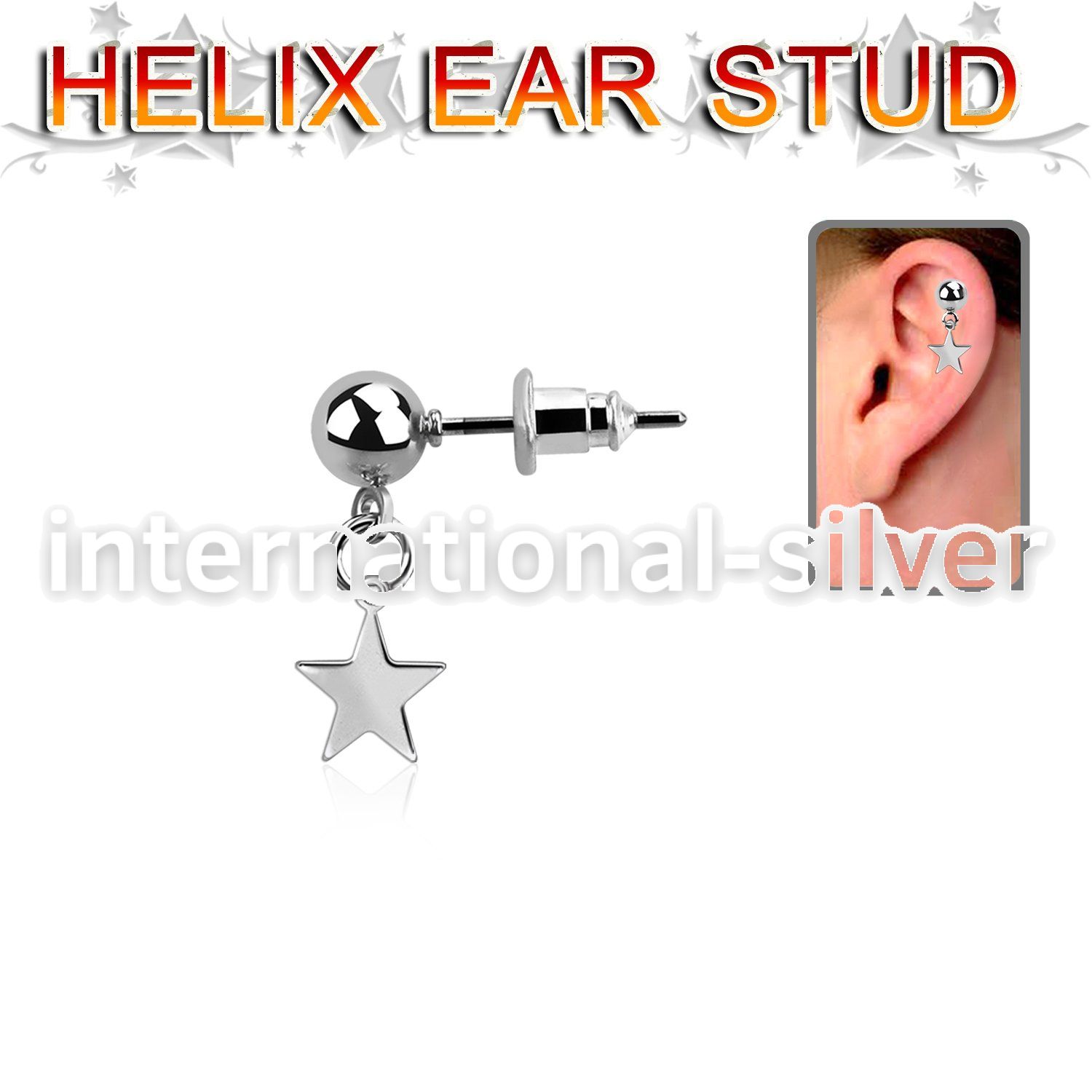 erbd770 stainless steel ear ring ear stud piercing
