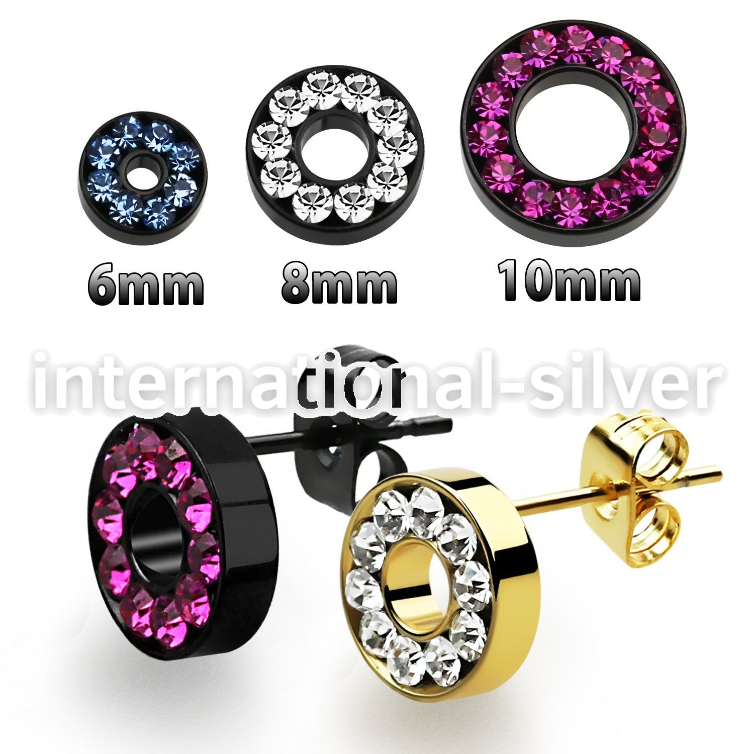 erftrdc cheaters  illusion plugs and tapers anodized surgical steel 316l ear lobe