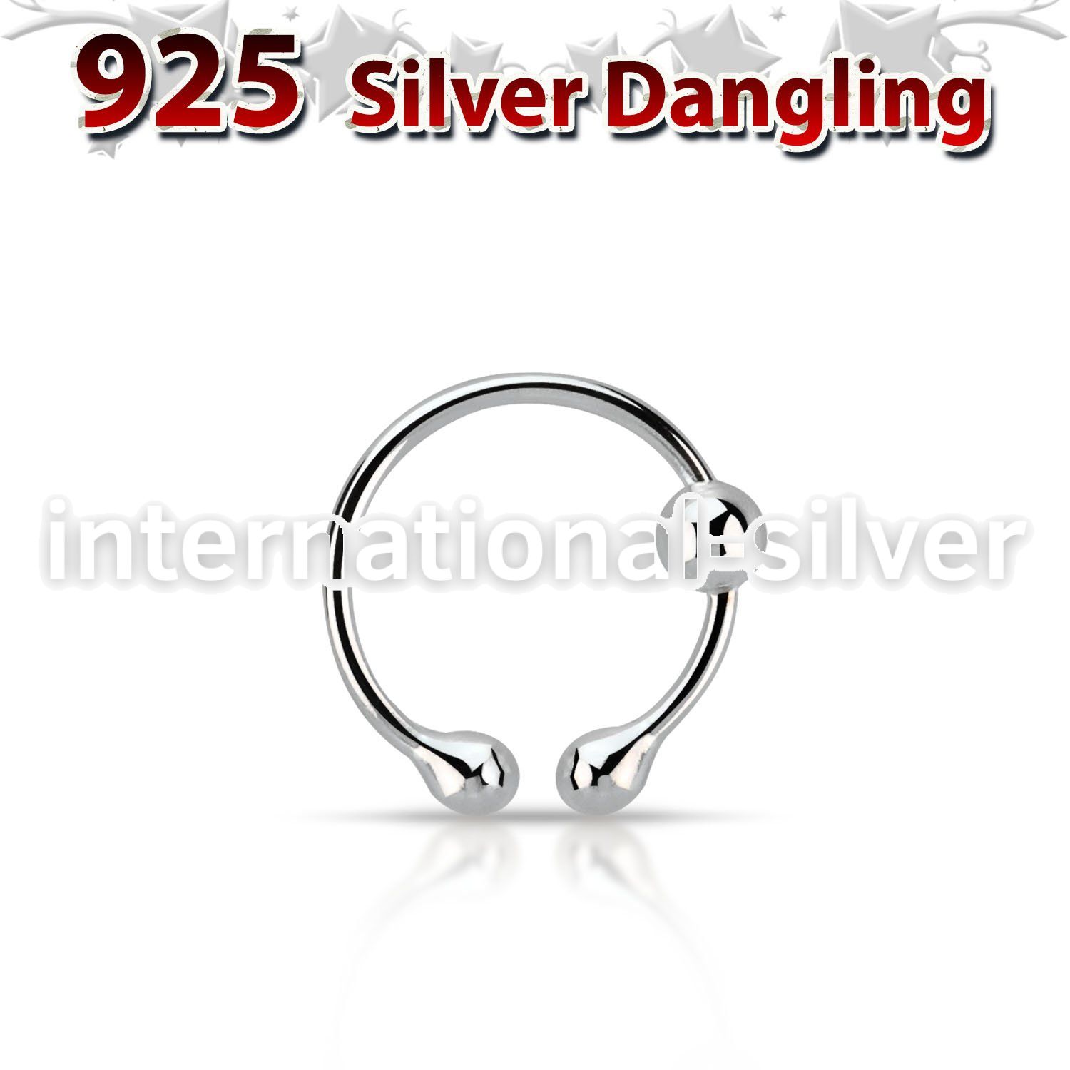 fns05 fake illusion hoops silver 925 nose