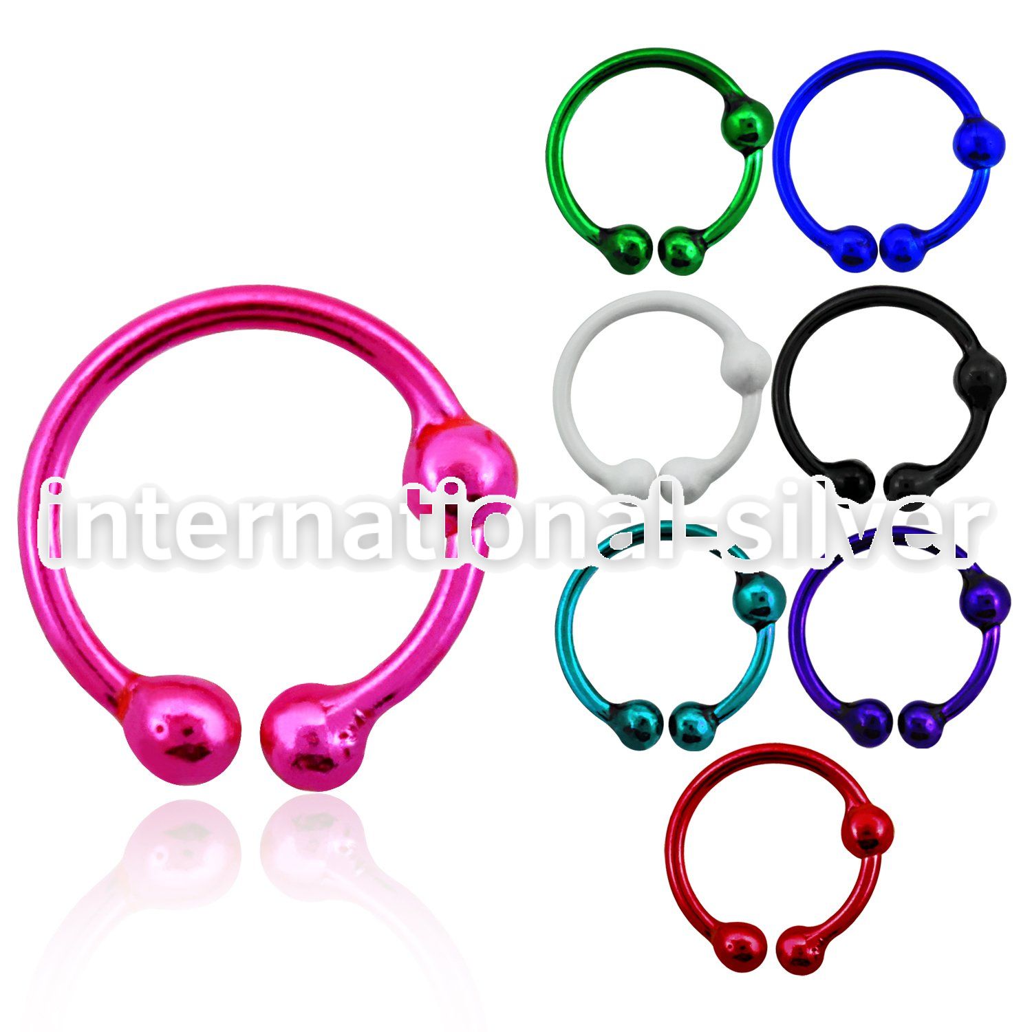 fns05p fake illusion hoops silver 925 nose