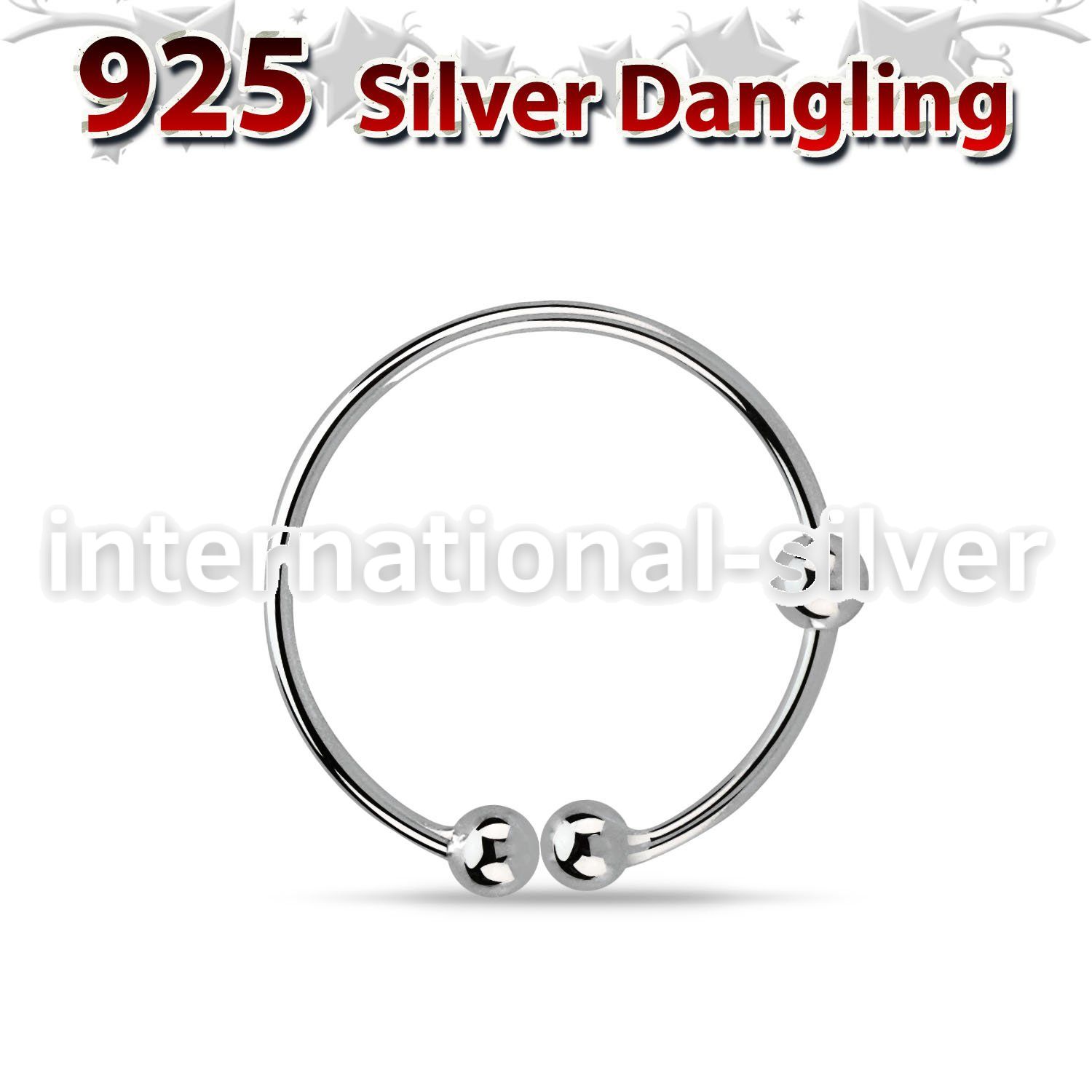 fns07 fake illusion hoops silver 925 nose