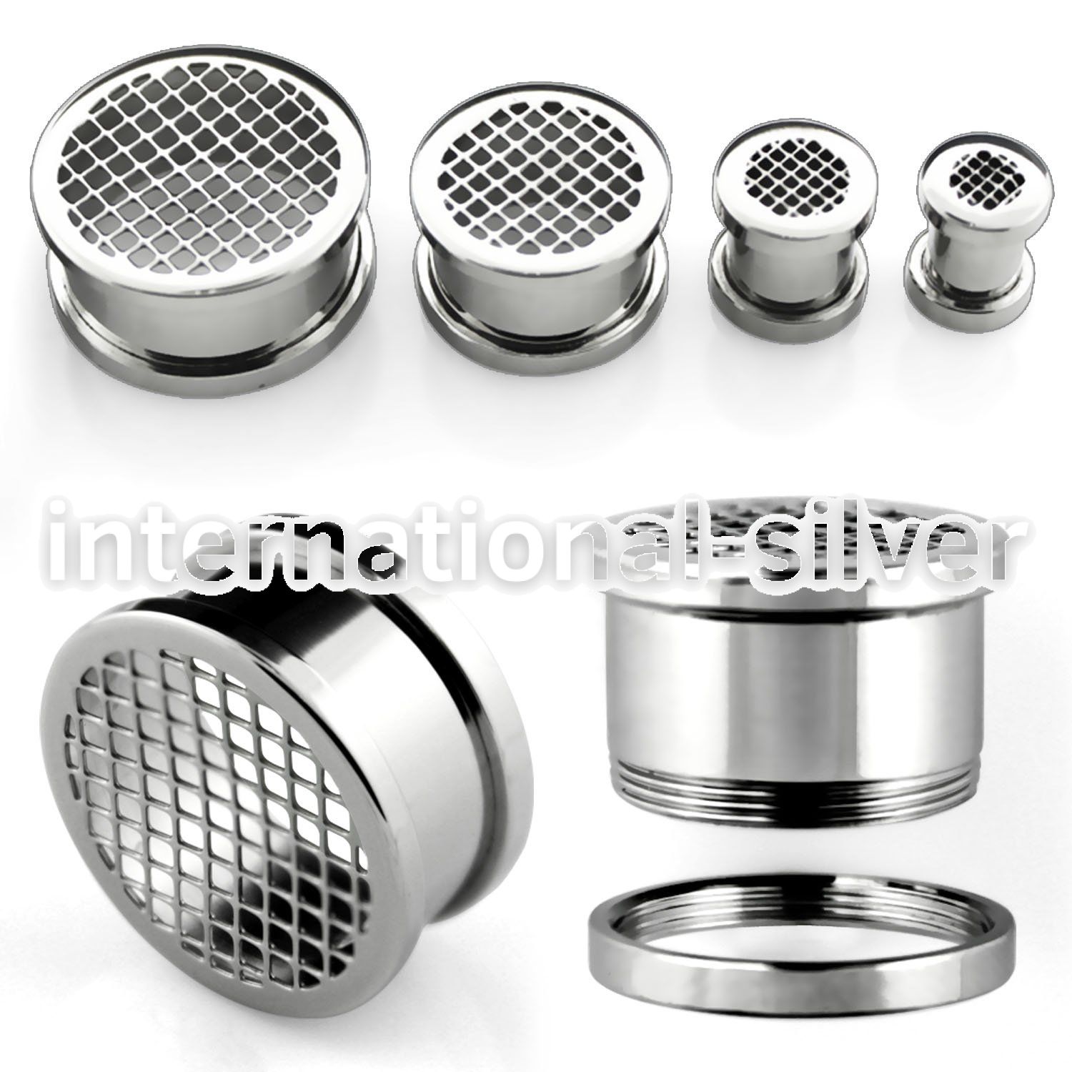 fpgr tunnels gauges surgical steel 316l ear lobe