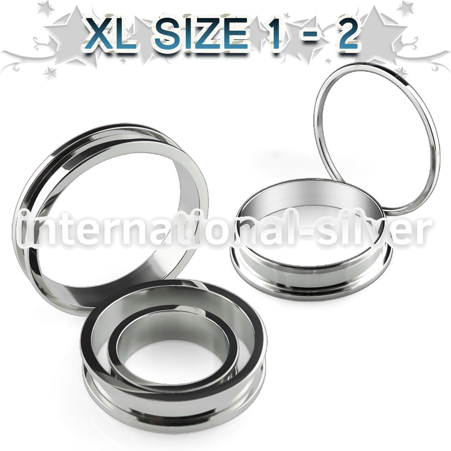 fpgxl tunnels gauges surgical steel 316l ear lobe