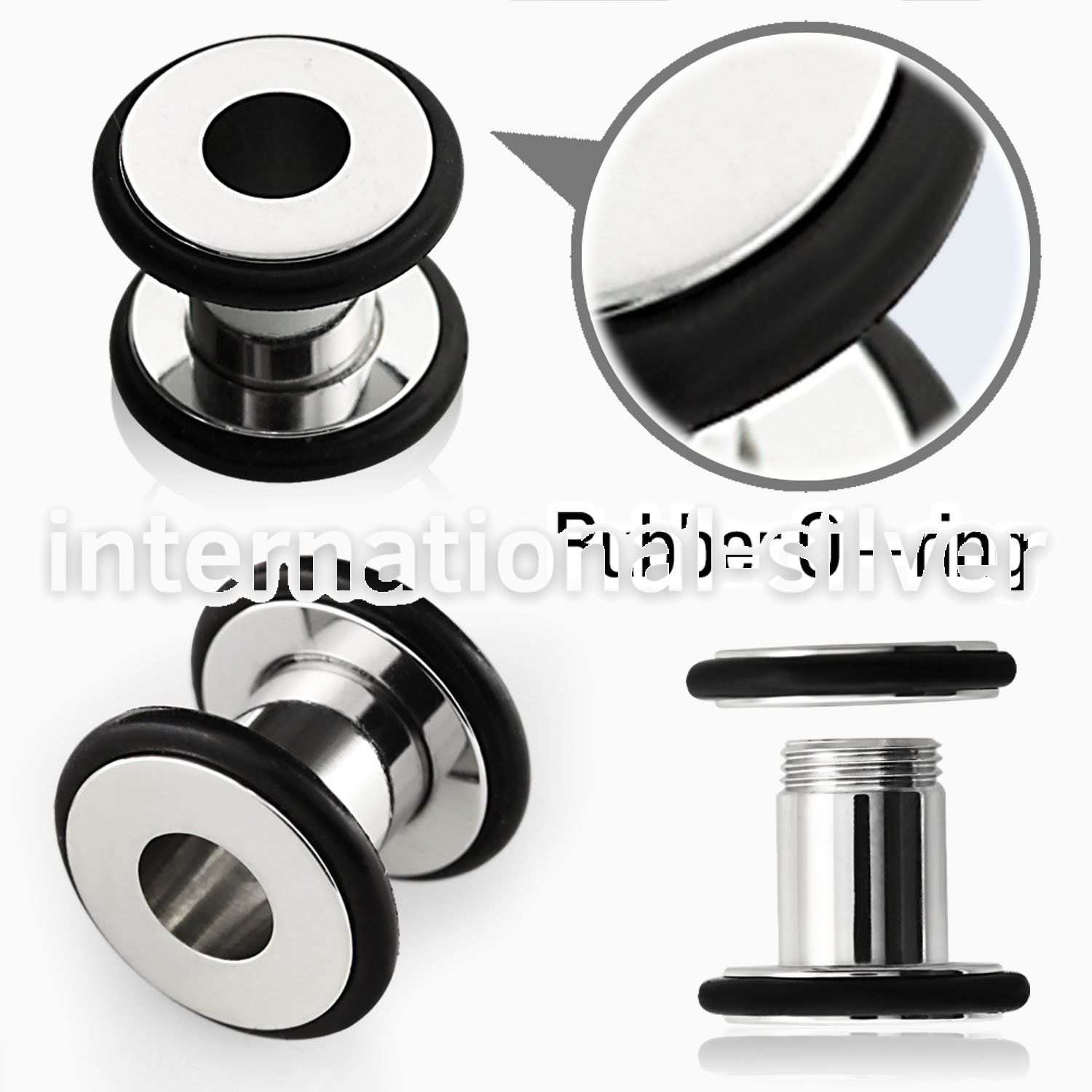 fpo tunnels gauges surgical steel 316l ear lobe