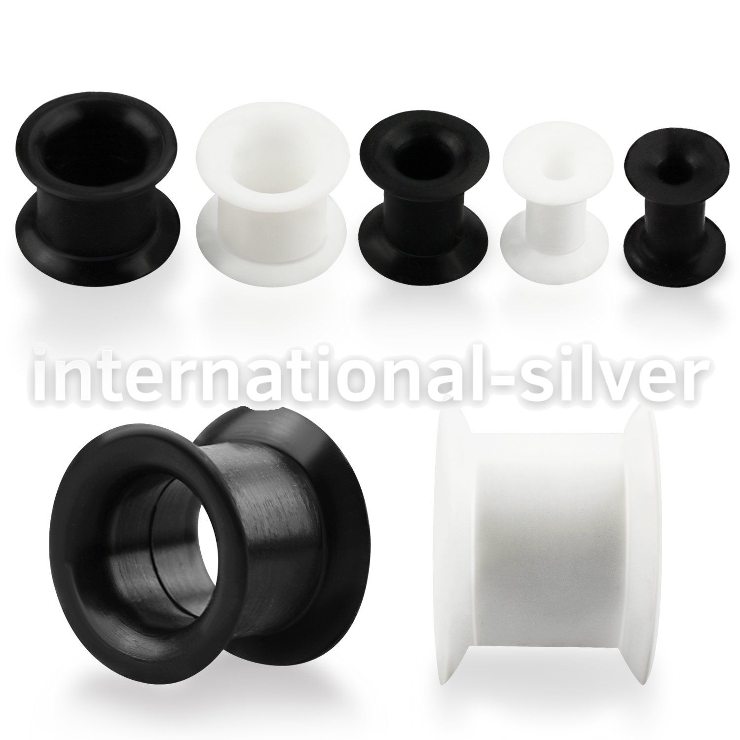 fpsi tunnels gauges silicon body jewelry ear lobe