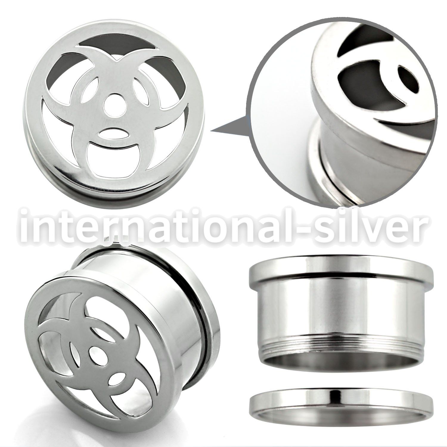 fsha tunnels gauges surgical steel 316l ear lobe