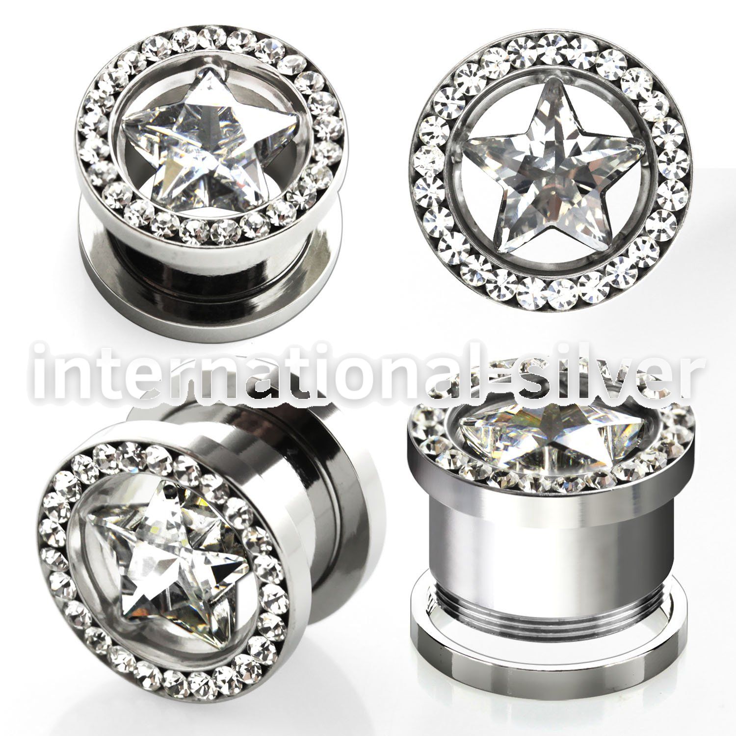 fszc tunnels gauges surgical steel 316l ear lobe