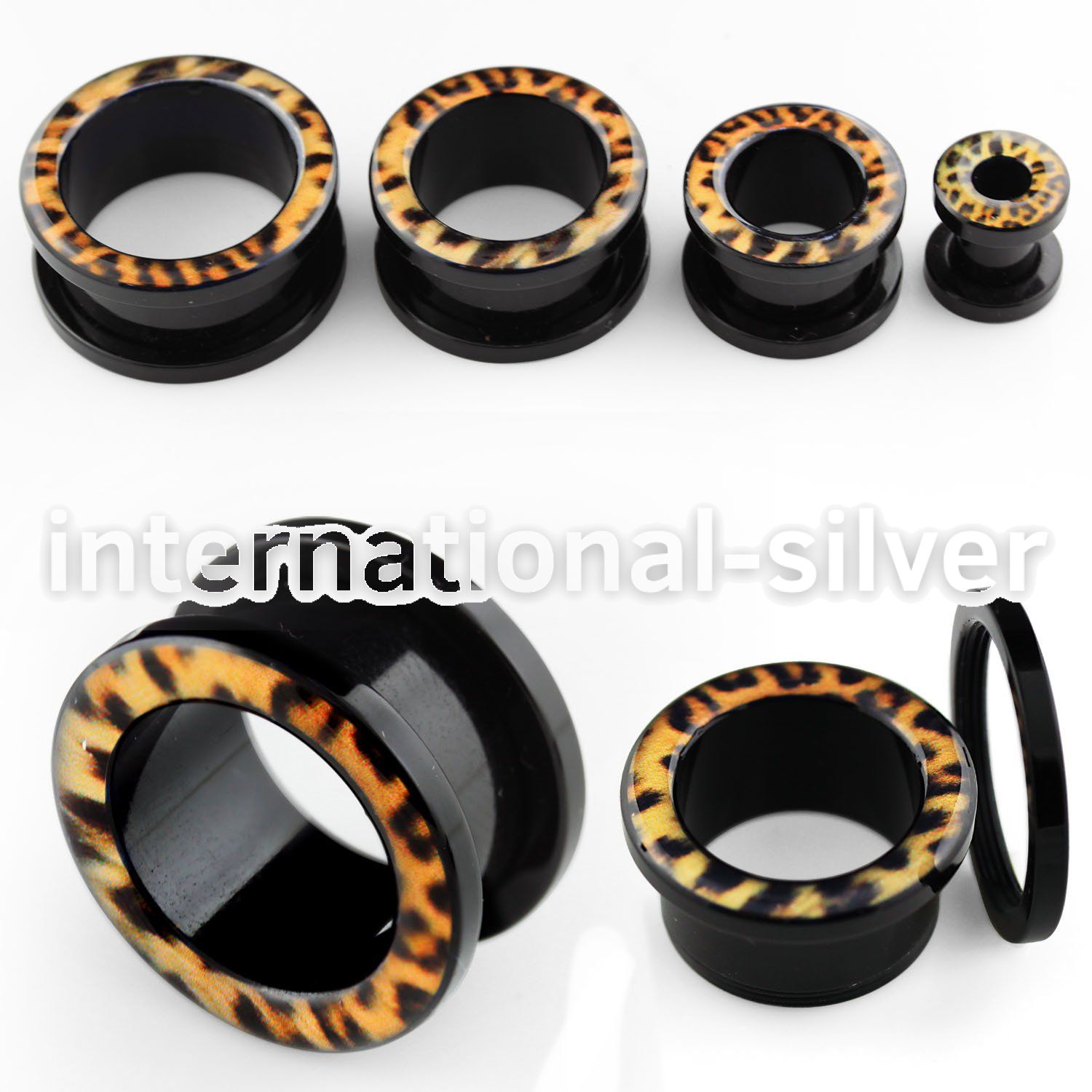 ftac tunnels gauges acrylic body jewelry ear lobe