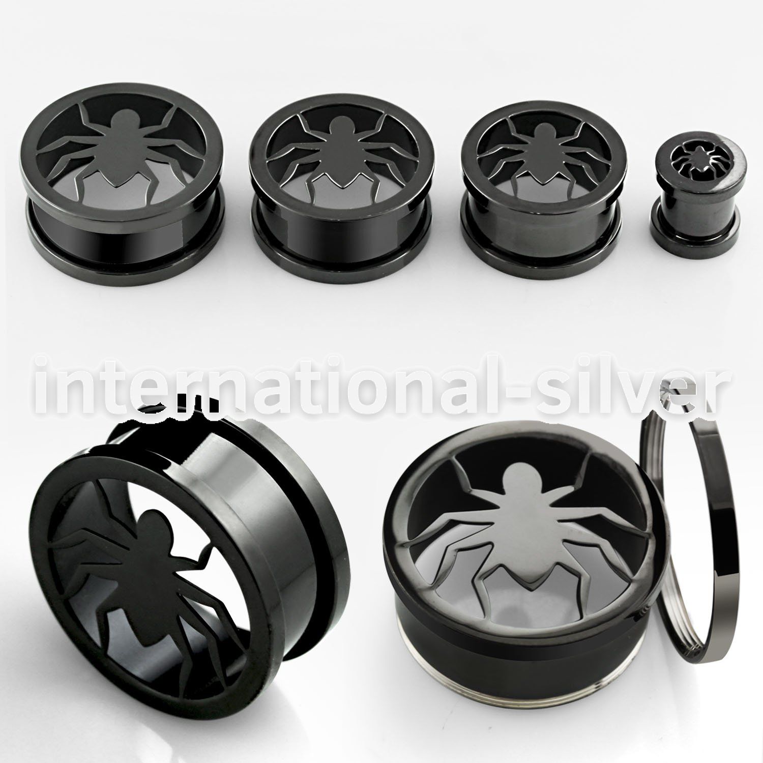 ftspi tunnels gauges anodized surgical steel 316l ear lobe