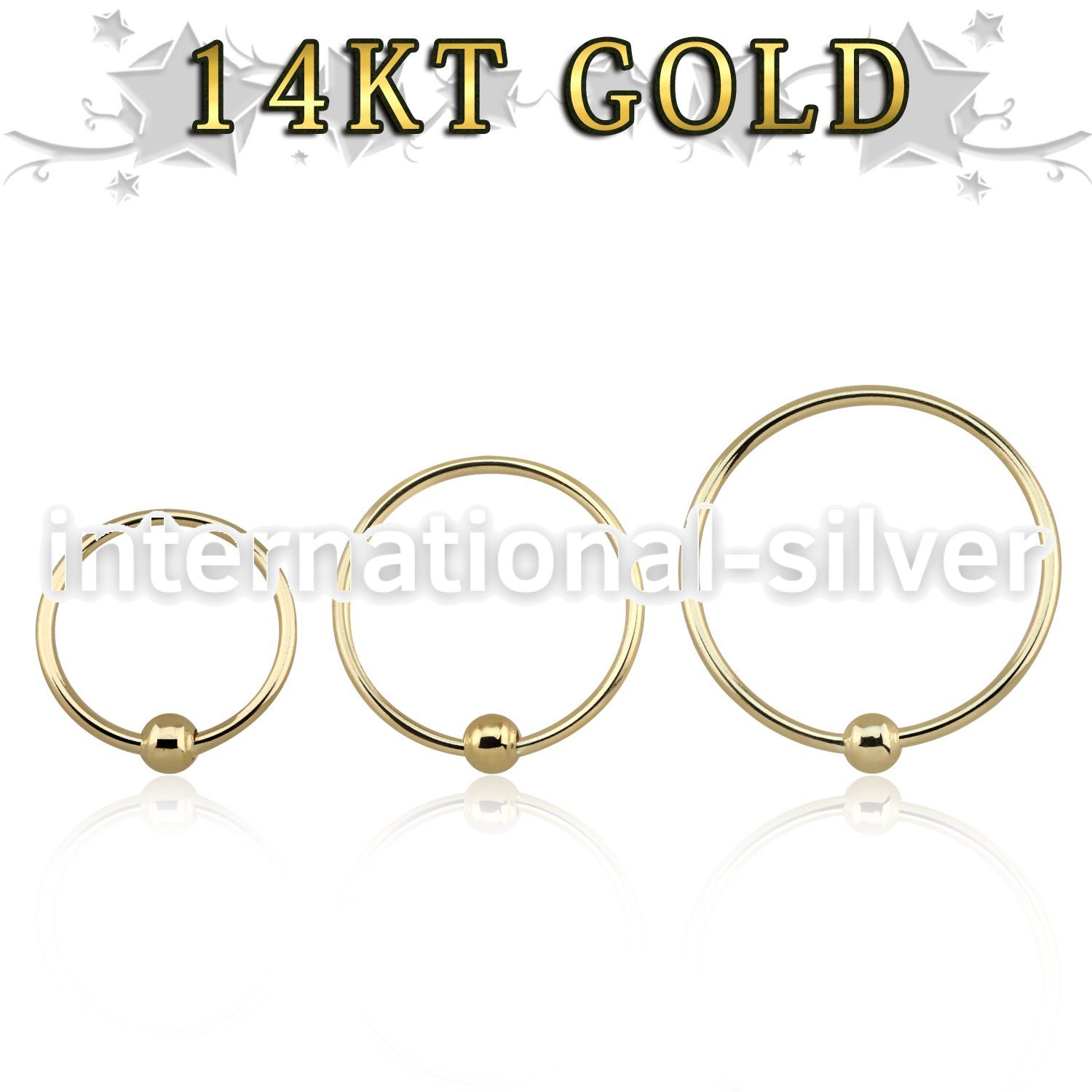 g14hob nose hoop gold helix