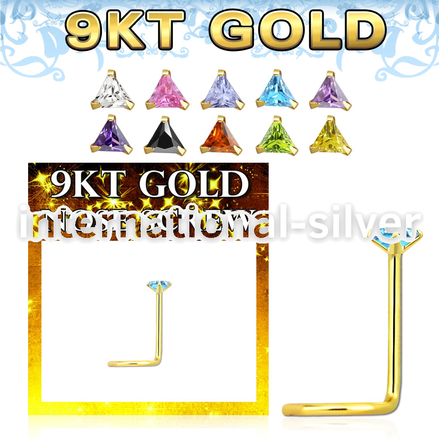 g9sztm1 gold nose screws and nose studs nose piercing