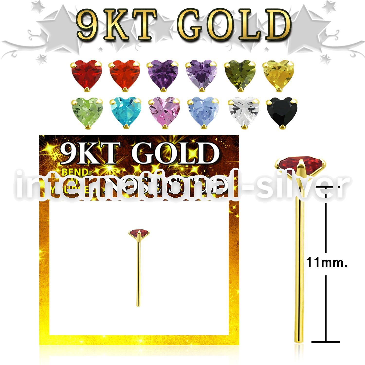 g9yzhm1 gold bend it yourself nose studs nose piercing