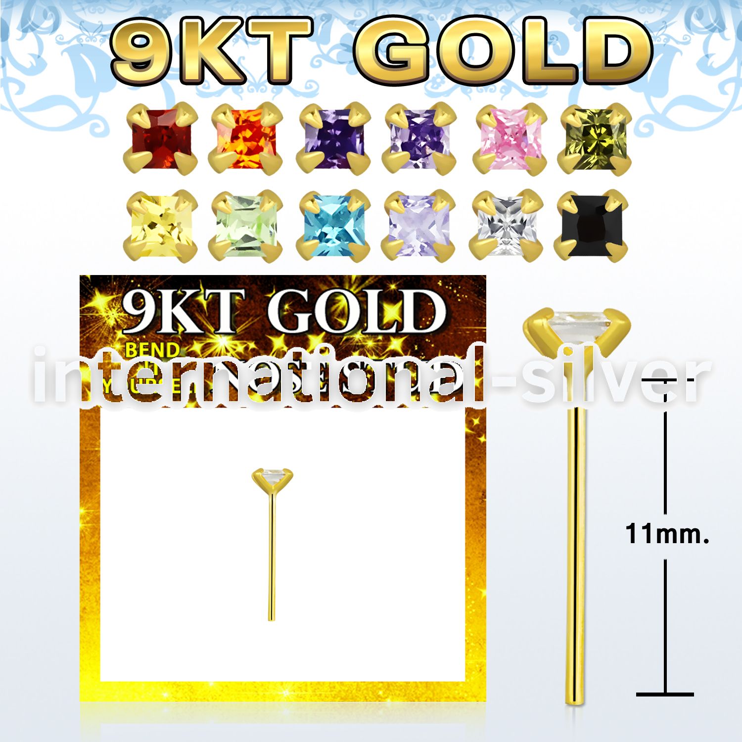 g9yzqm1 gold bend it yourself nose studs nose piercing