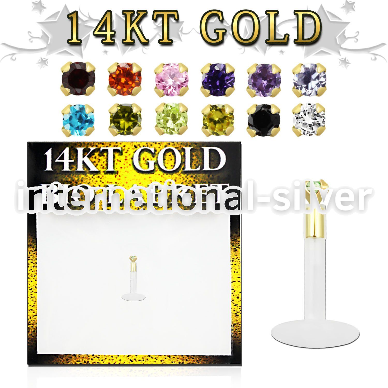 gbizms labrets lip rings gold helix