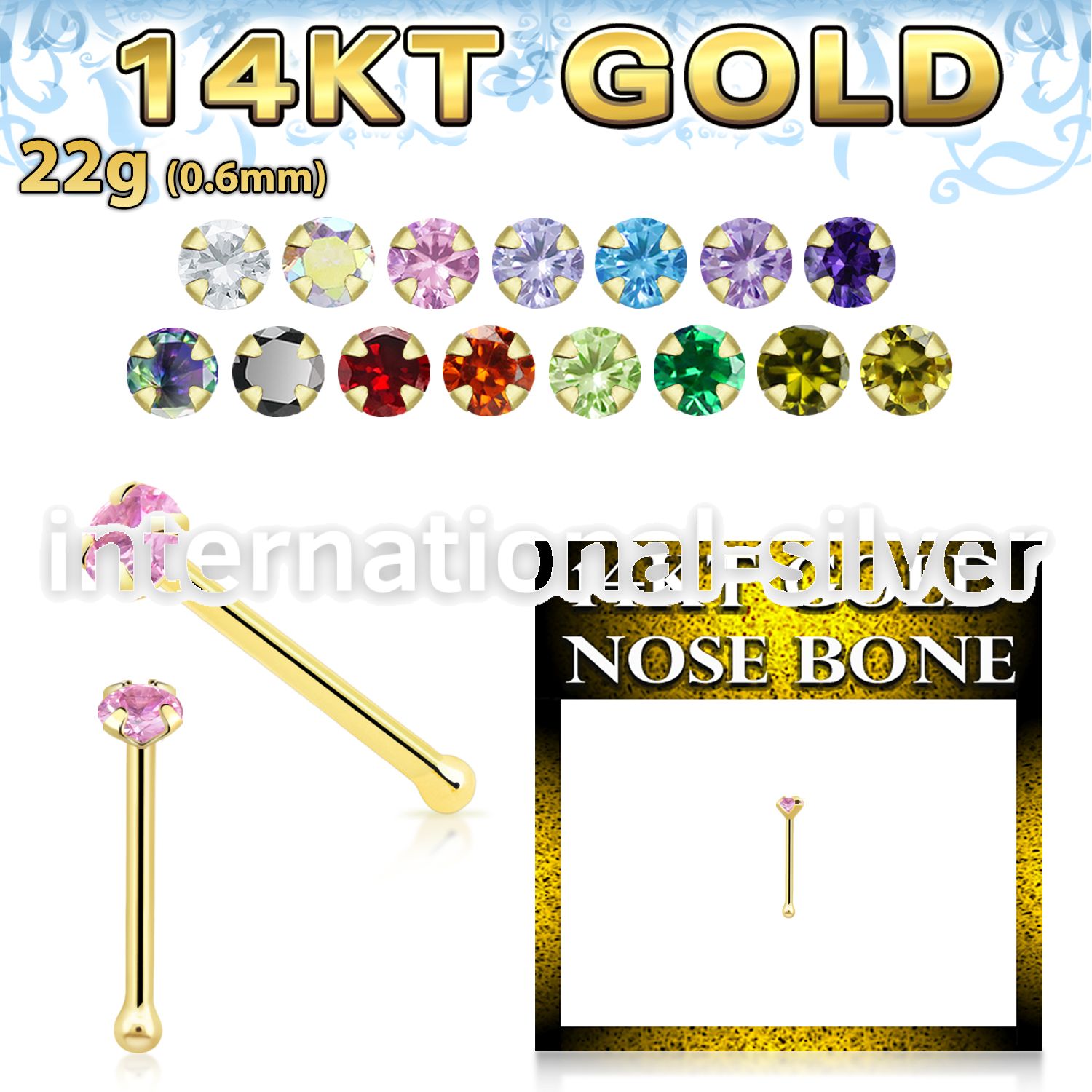 gbzsm1 l shape nose studs gold 