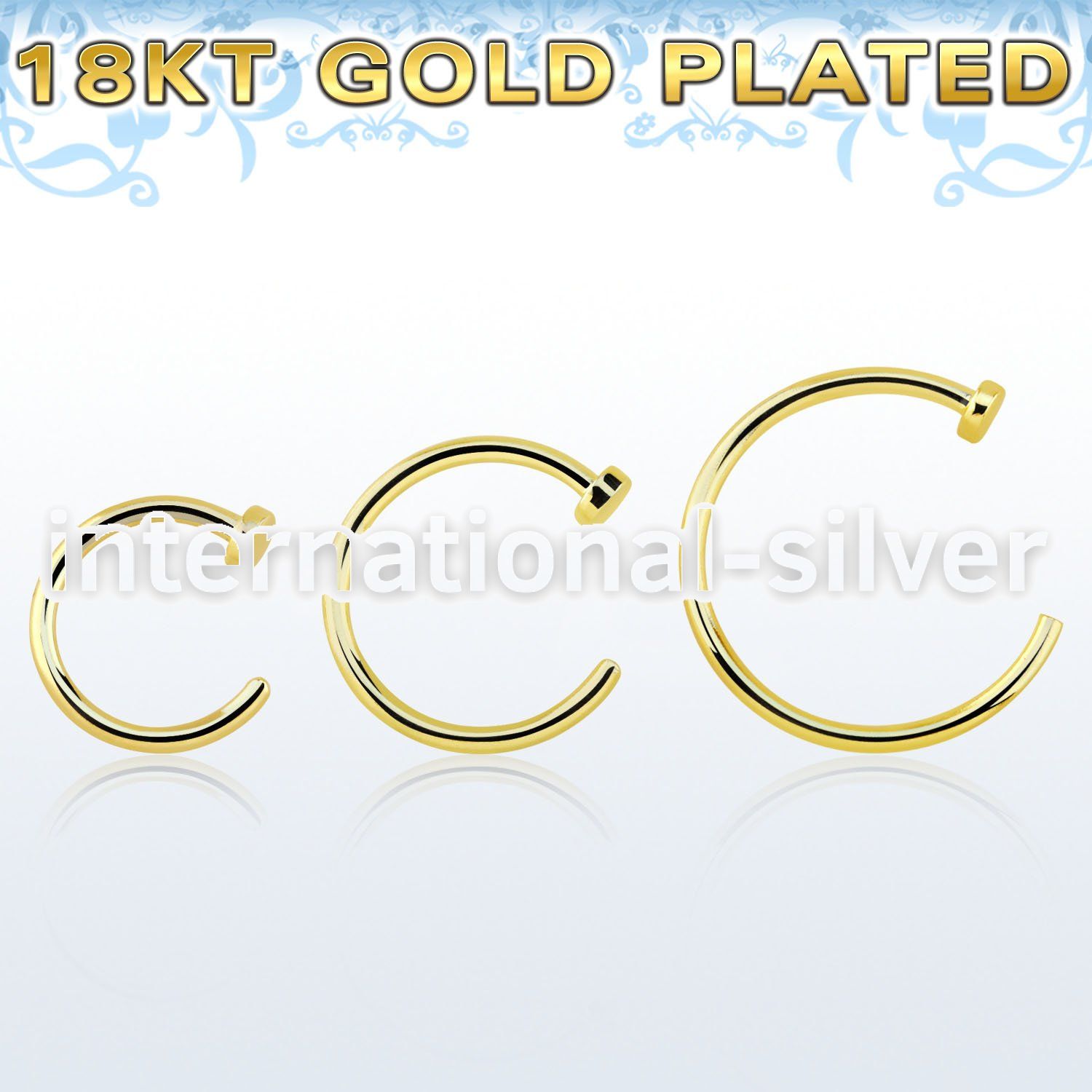 gpcln20 nose hoop silver 925 nose