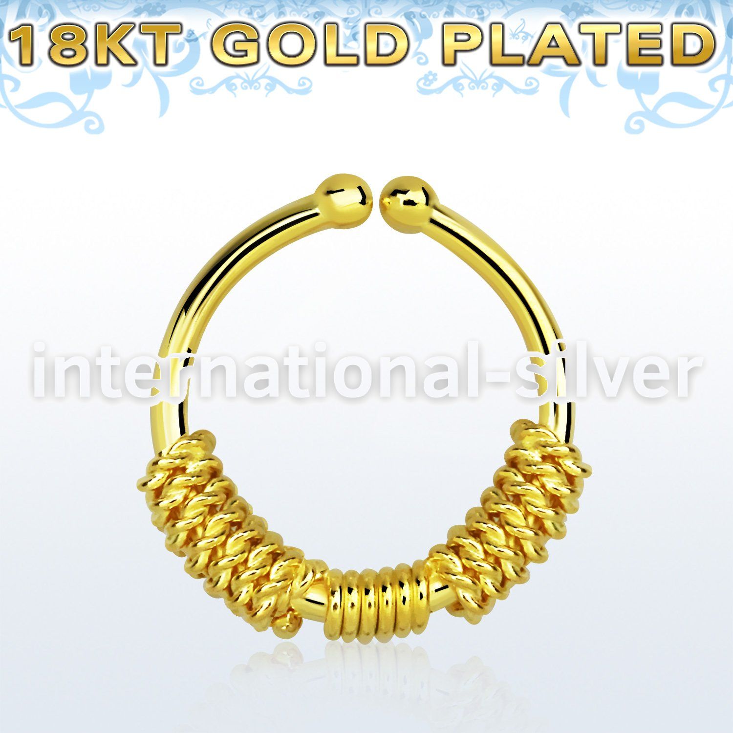 gpsep12e fake illusion body jewelry silver 925 septum