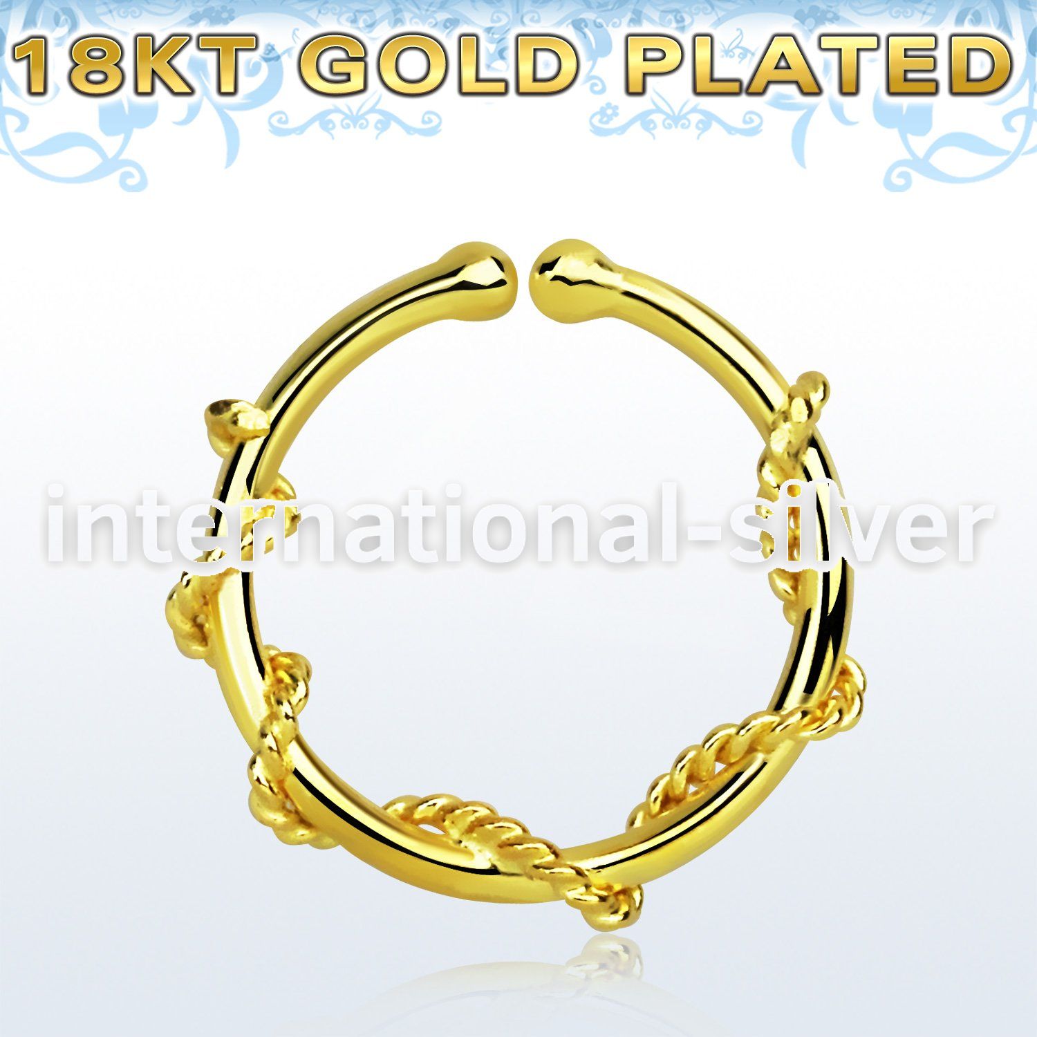 gpsep12j fake illusion body jewelry silver 925 septum