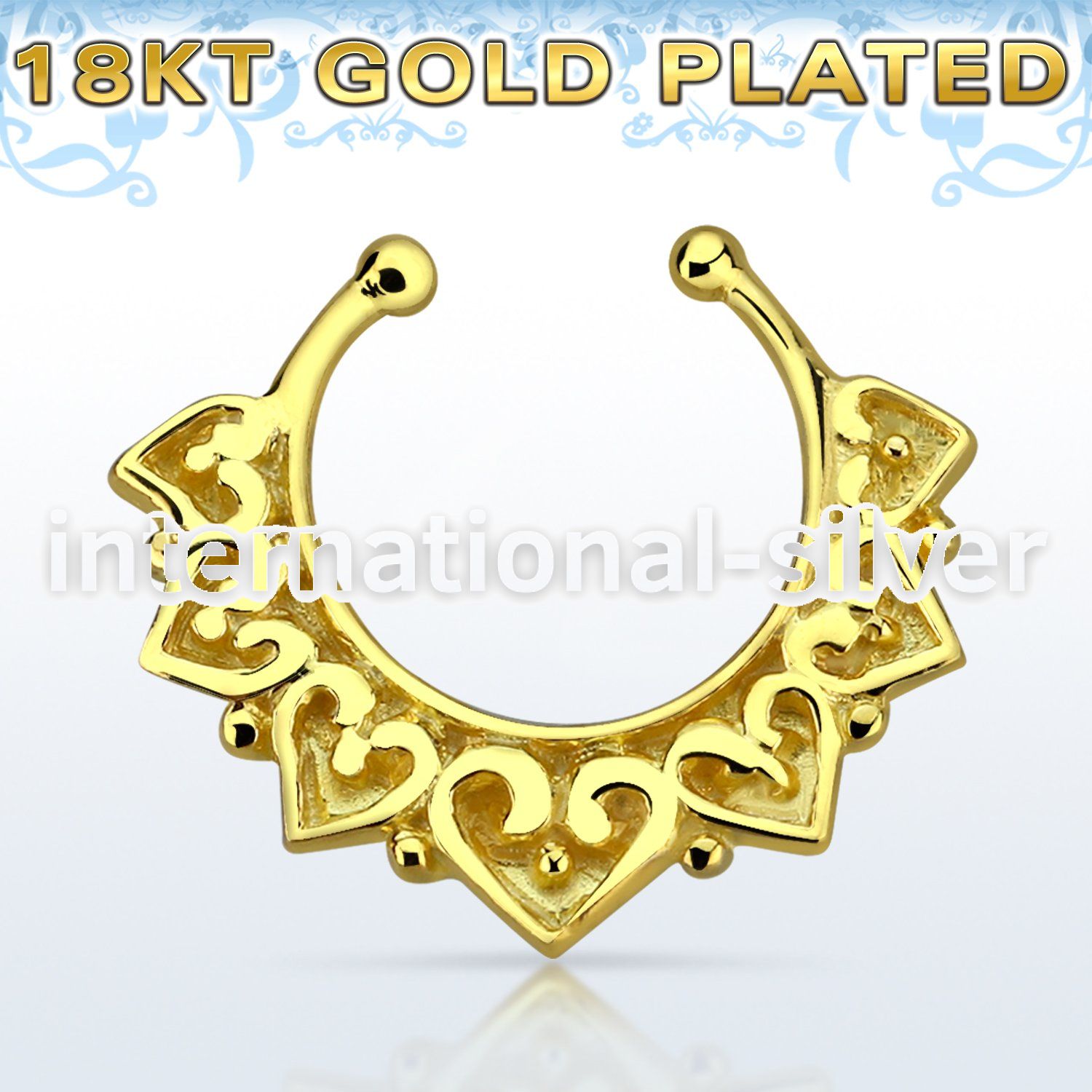 gpsepd11 fake illusion body jewelry silver 925 septum