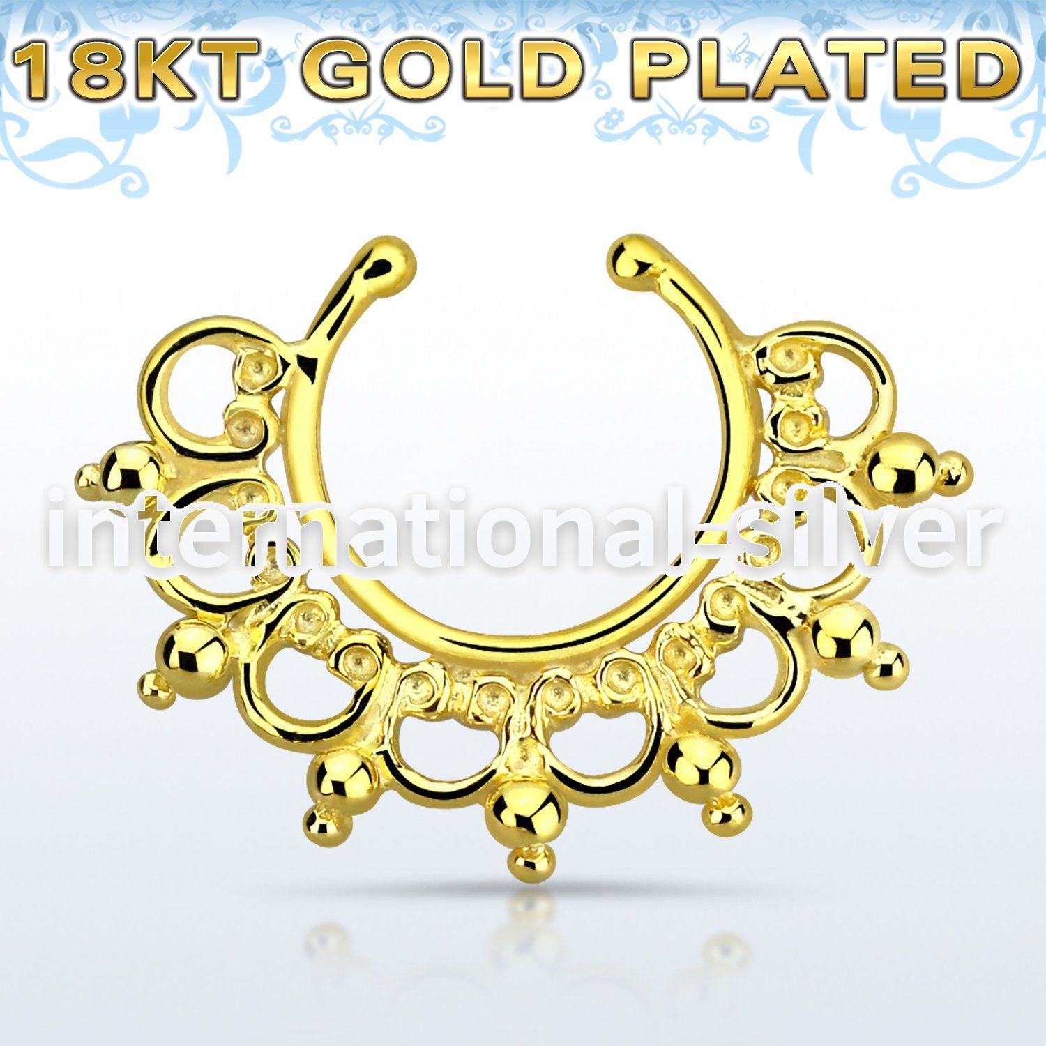 gpsepd12 fake illusion body jewelry silver 925 septum