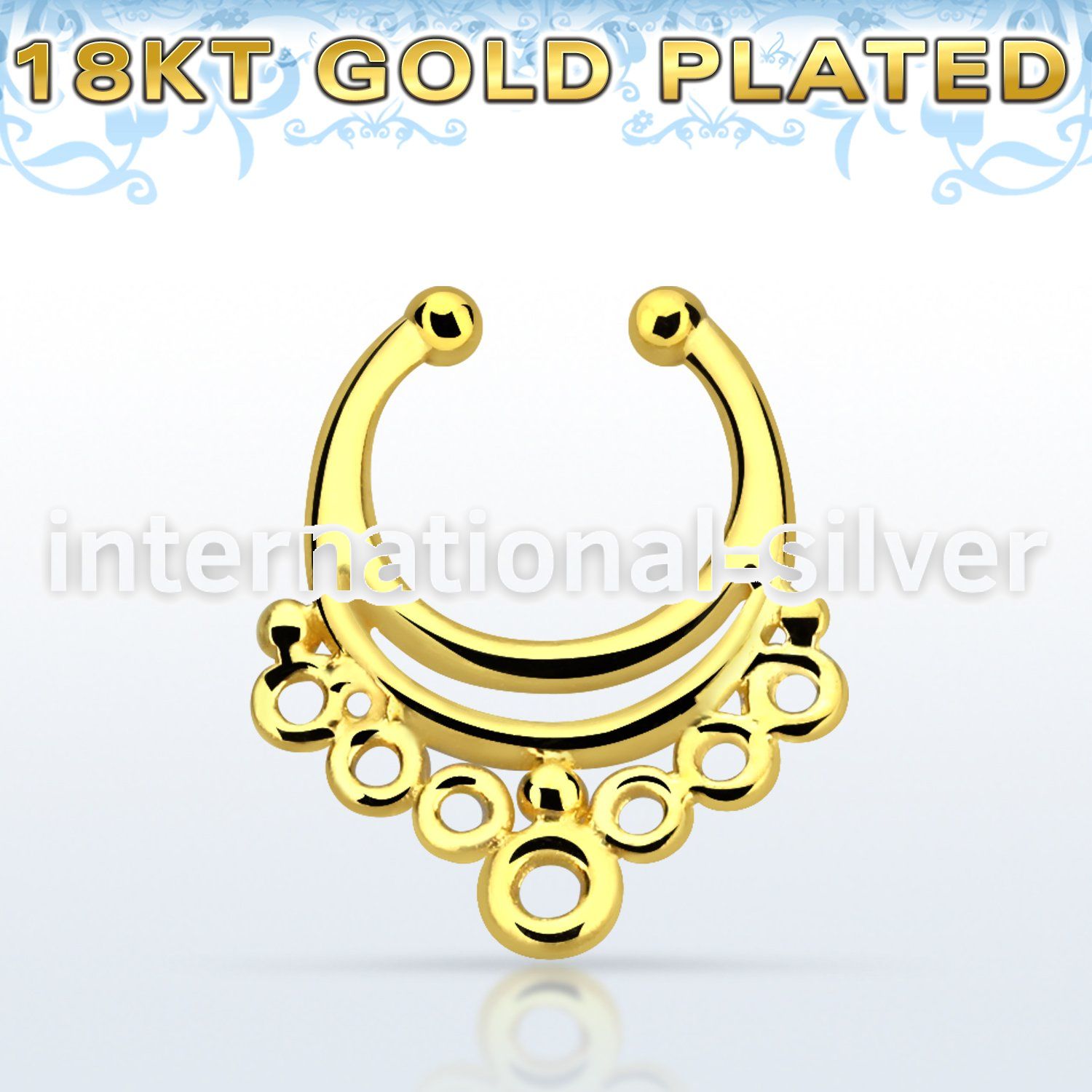 gpsepd1 fake illusion body jewelry silver 925 septum