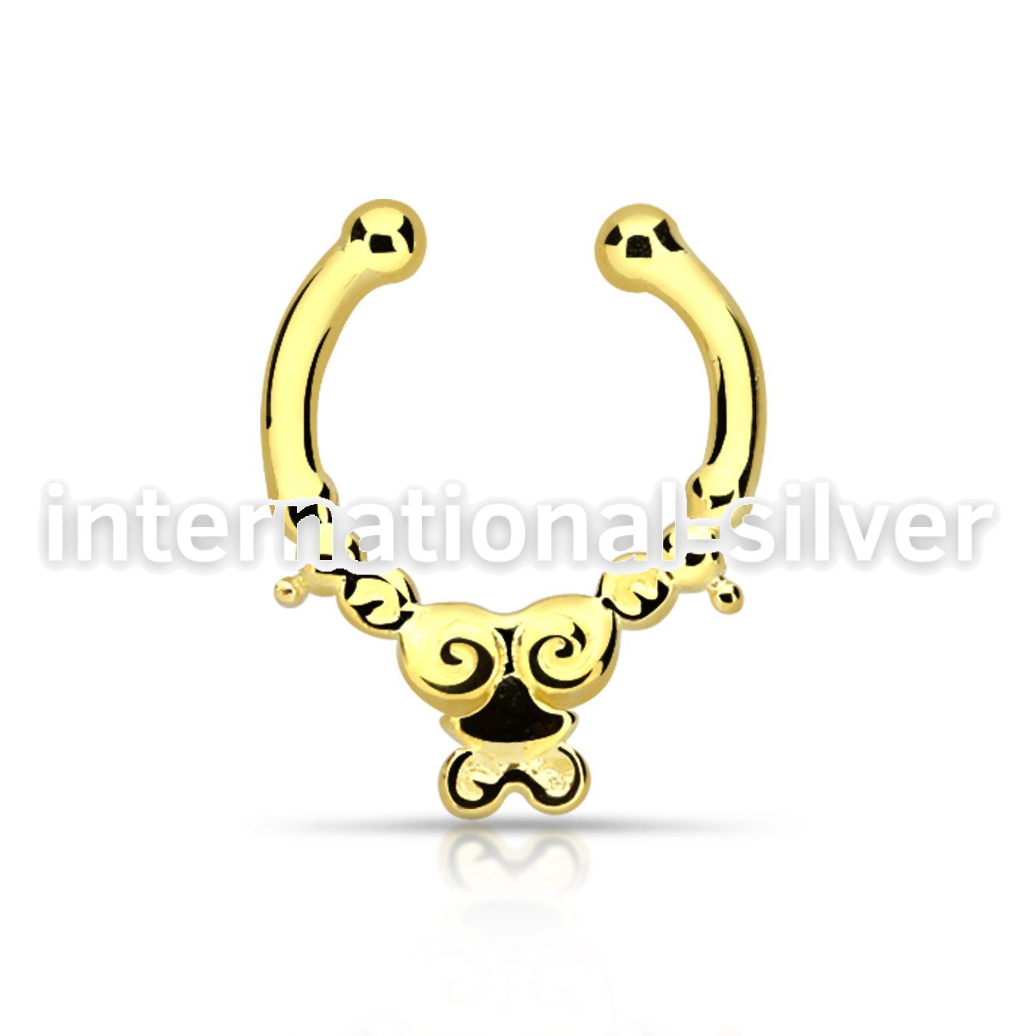 gpsepd2 fake illusion body jewelry silver 925 septum
