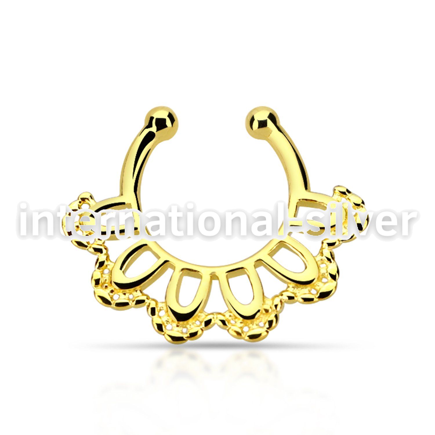 gpsepd3 fake illusion body jewelry silver 925 septum