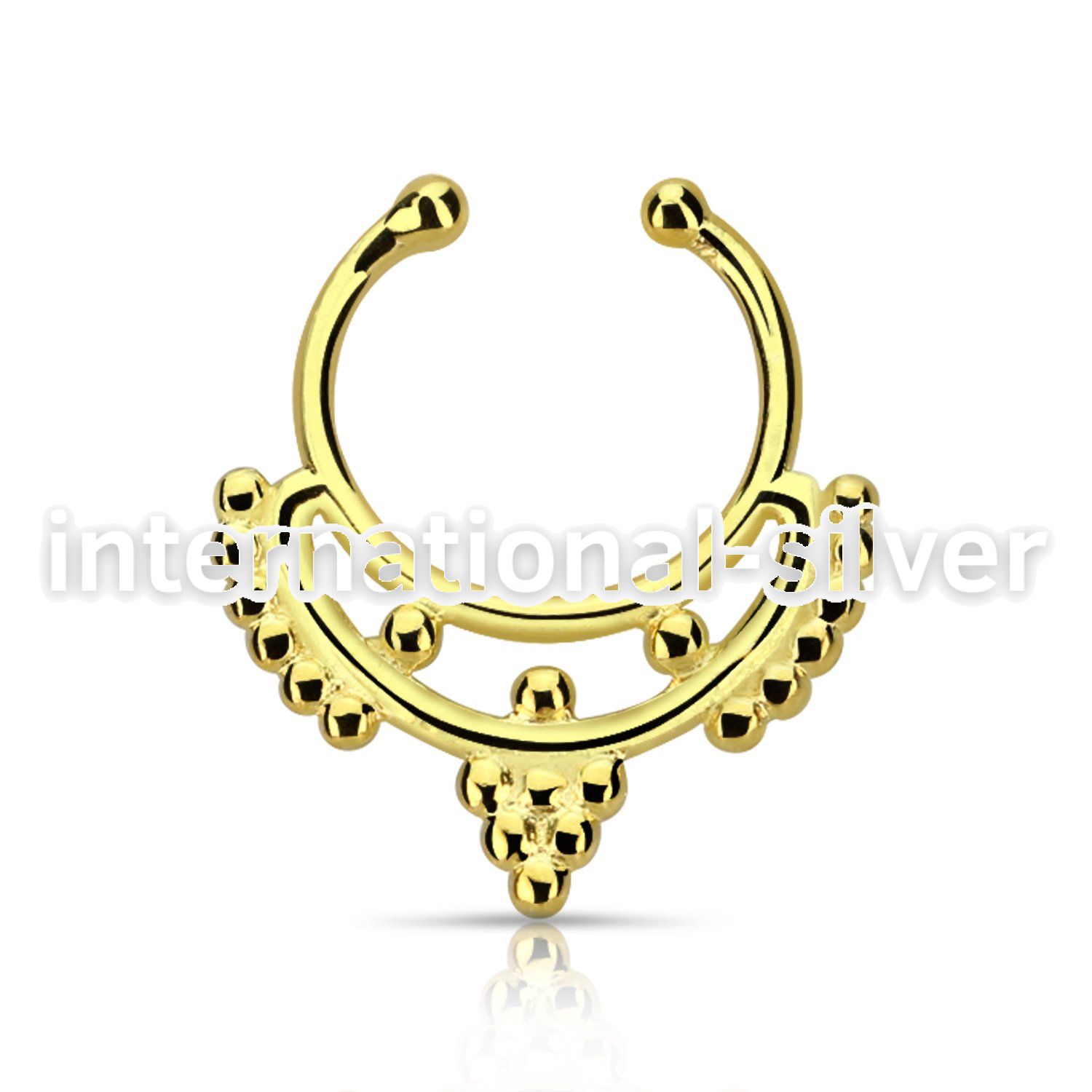 gpsepd4 fake illusion body jewelry silver 925 septum