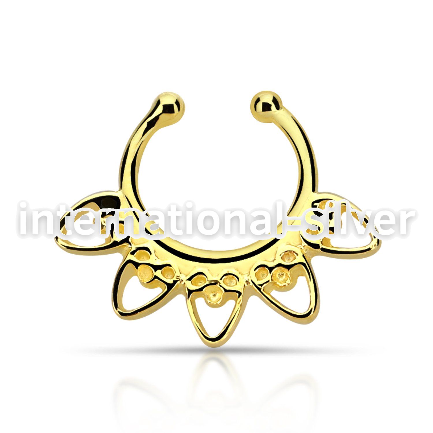 gpsepd6 fake illusion body jewelry silver 925 septum