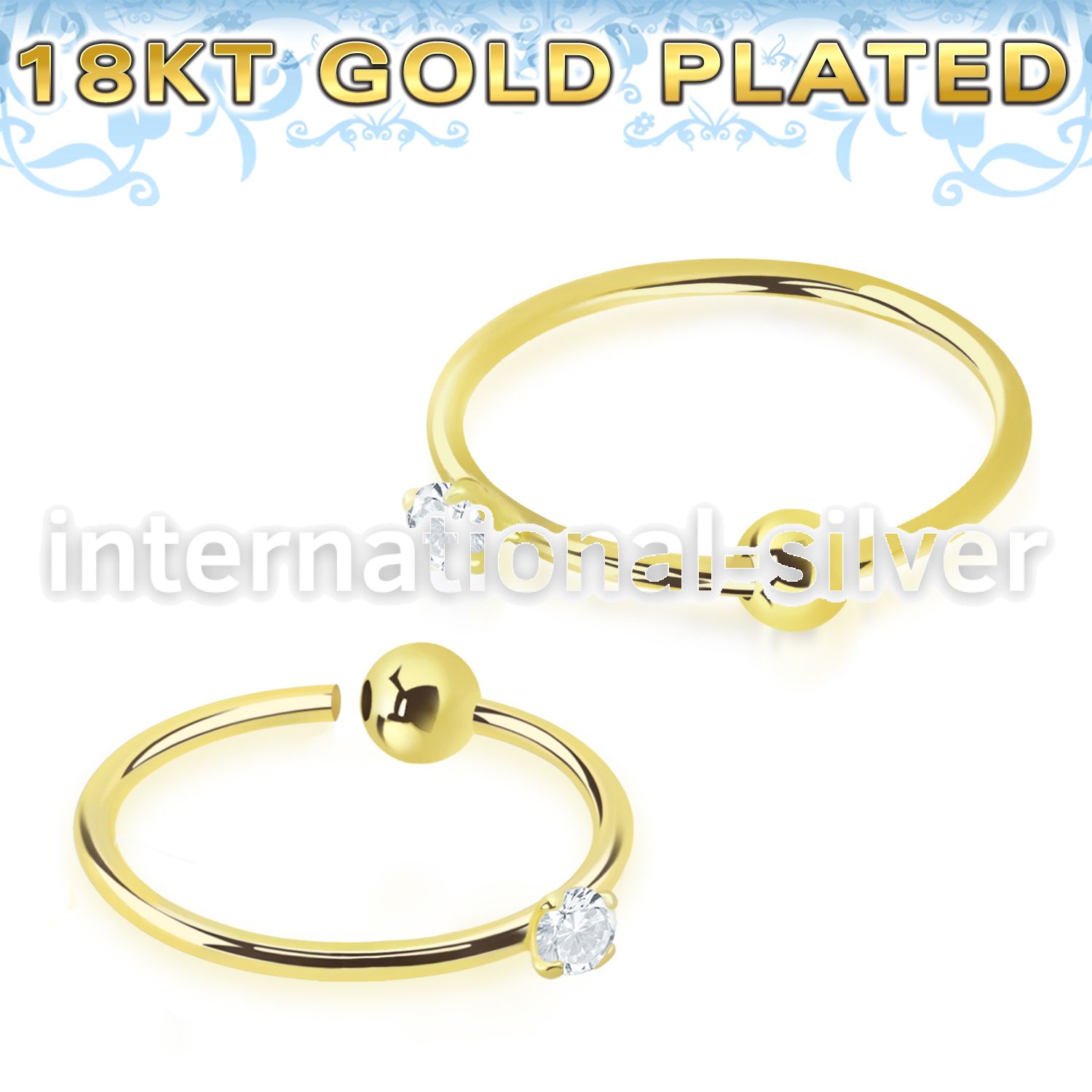 gpz15m nose hoop silver 925 