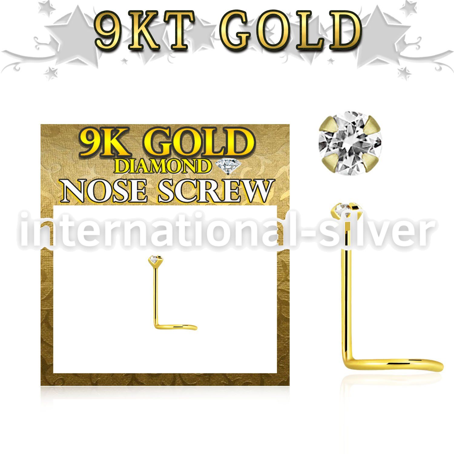 gscdb9 l shape nose studs gold 
