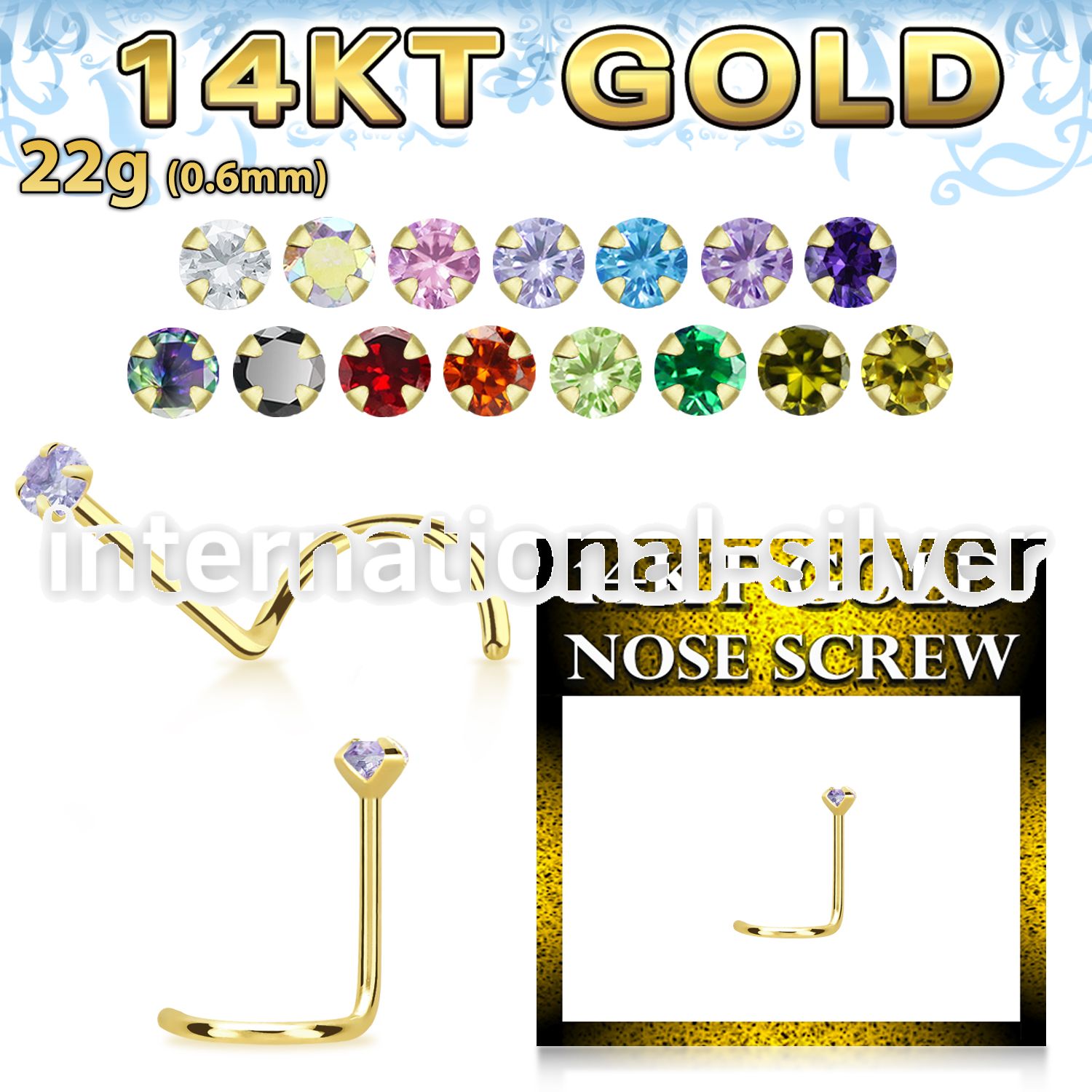 gsczm1 l shape nose studs gold 