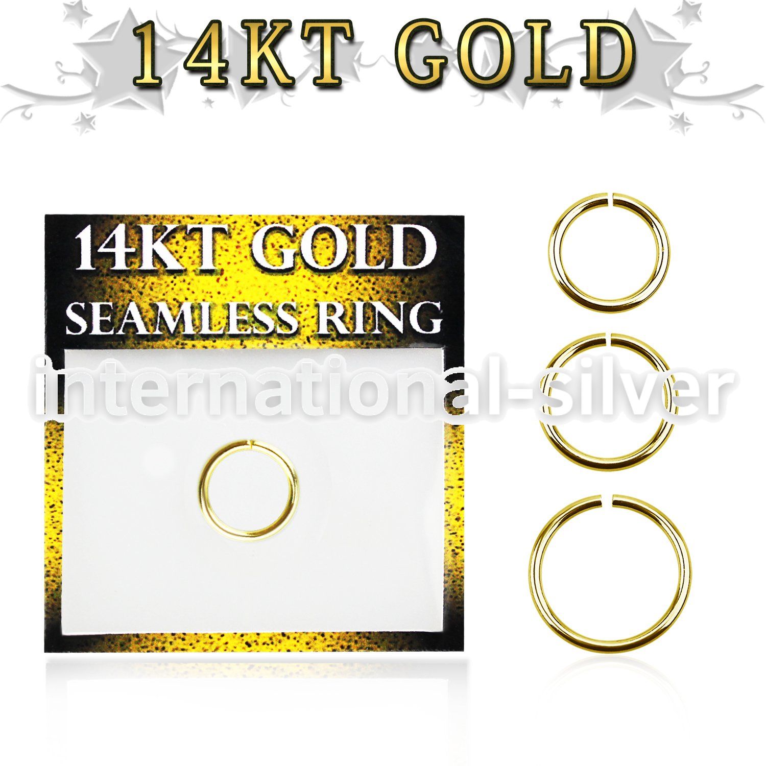 gsel16 seamless segment rings gold nose