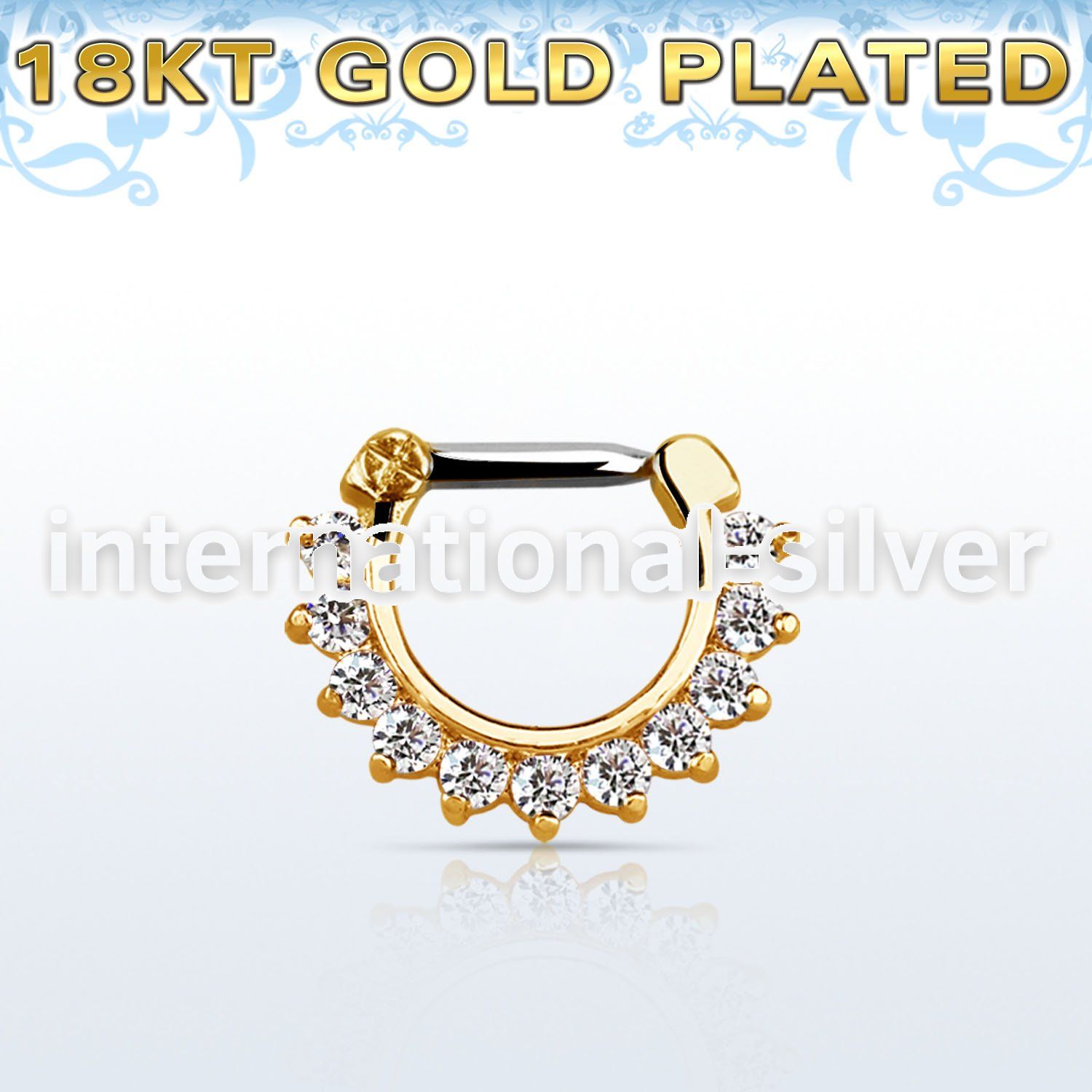 gsepc14 fake illusion body jewelry silver 925 septum