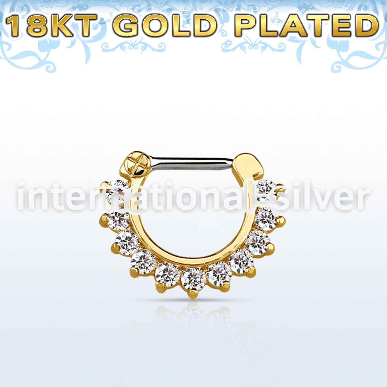 gsepc16 fake illusion body jewelry silver 925 septum