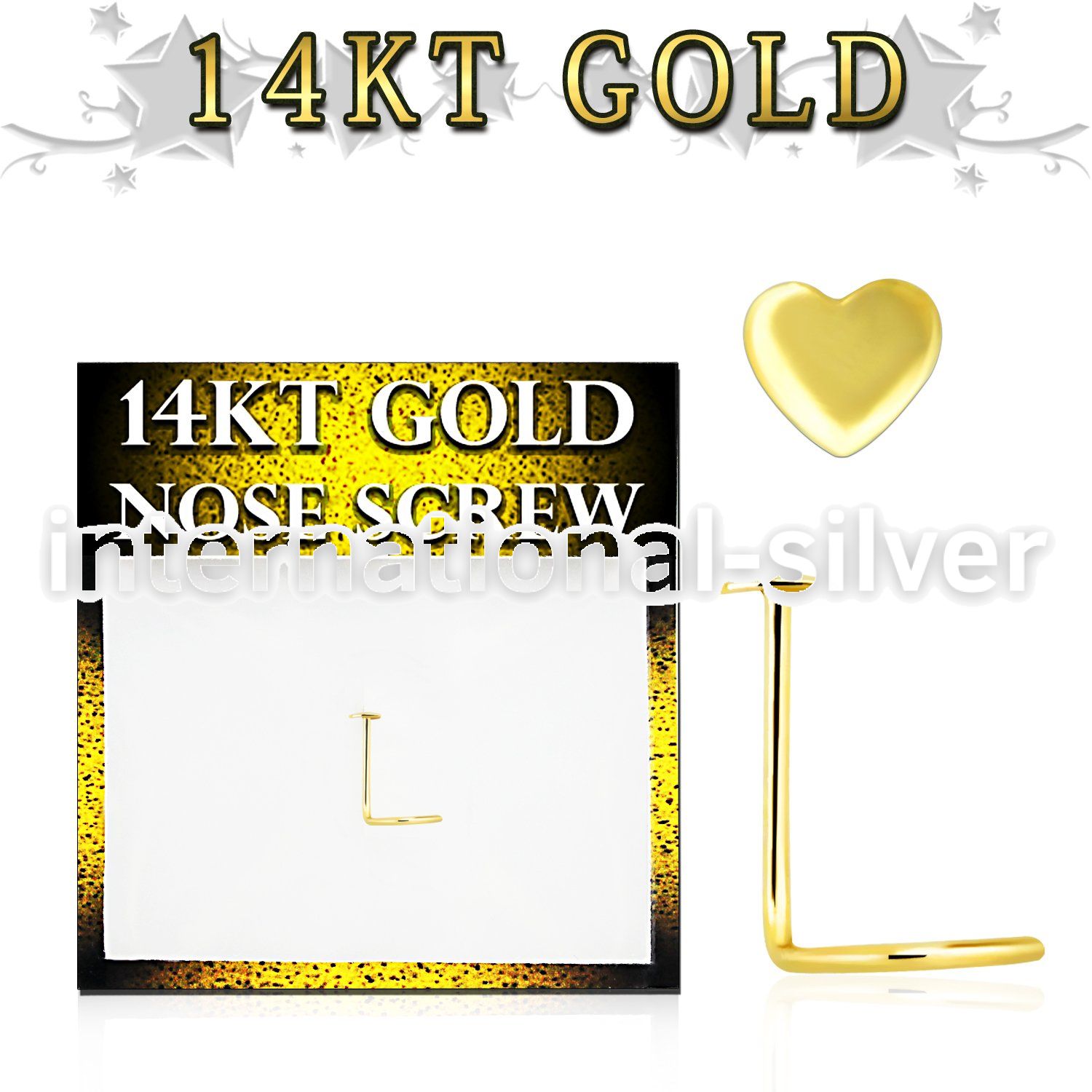 gsht l shape nose studs gold nose