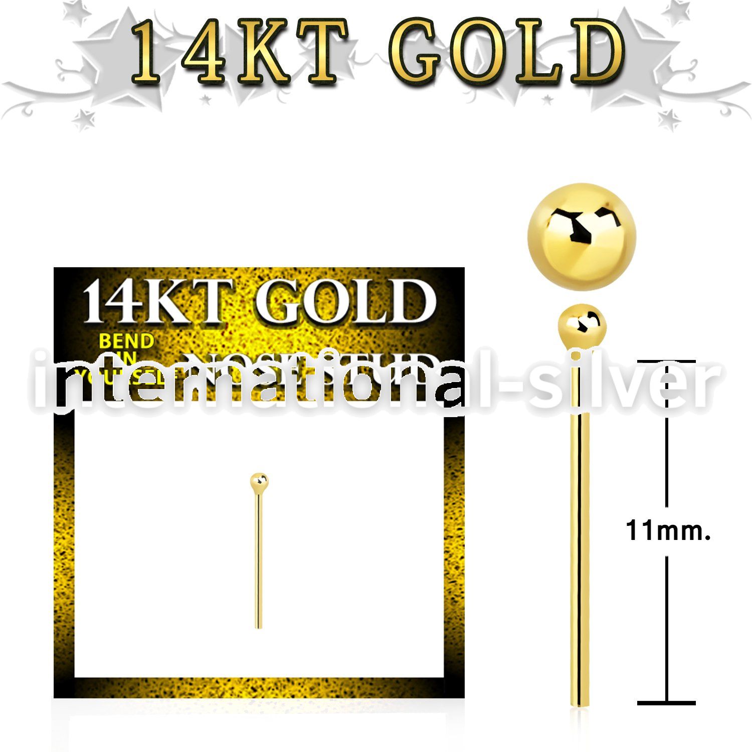 gysb1 bend it to fit nose studs gold nose