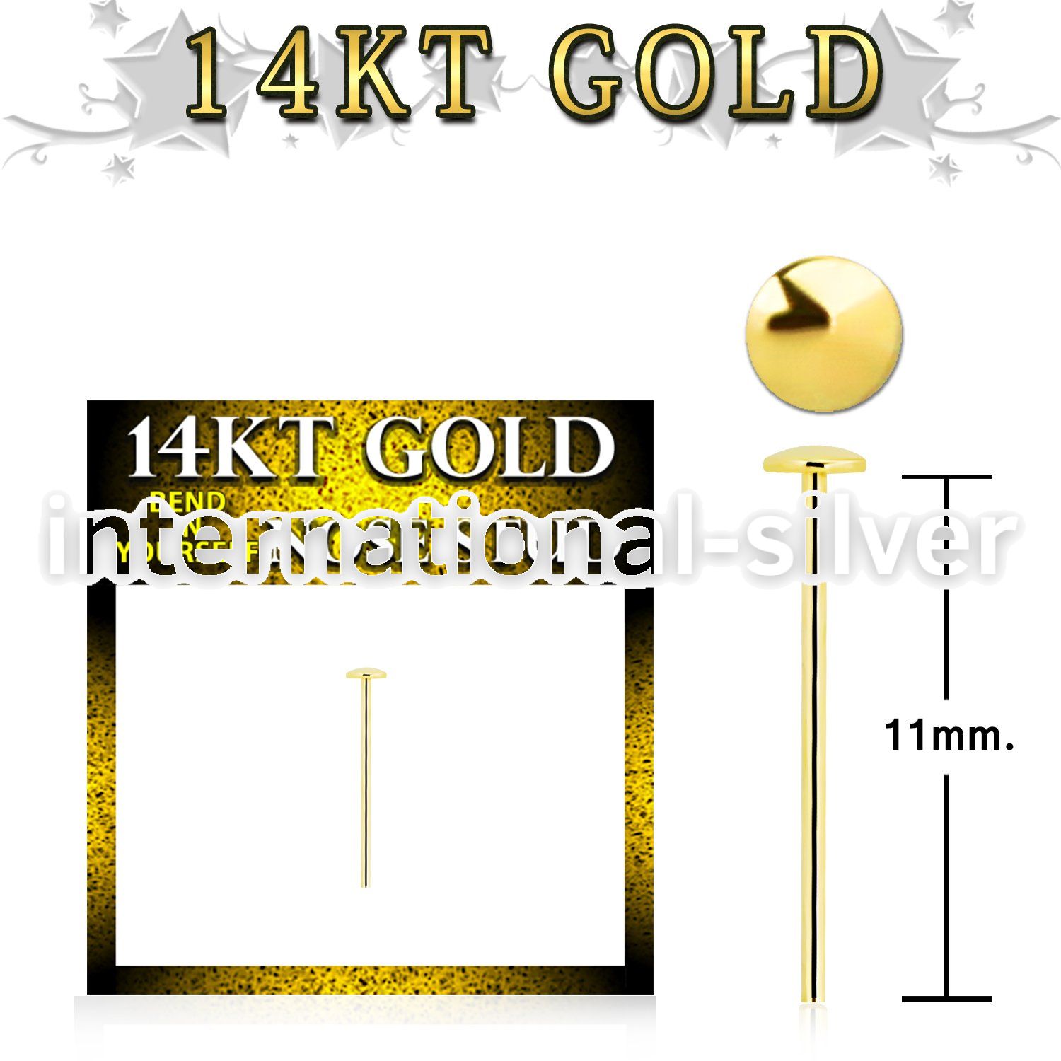 gysrd bend it to fit nose studs gold nose