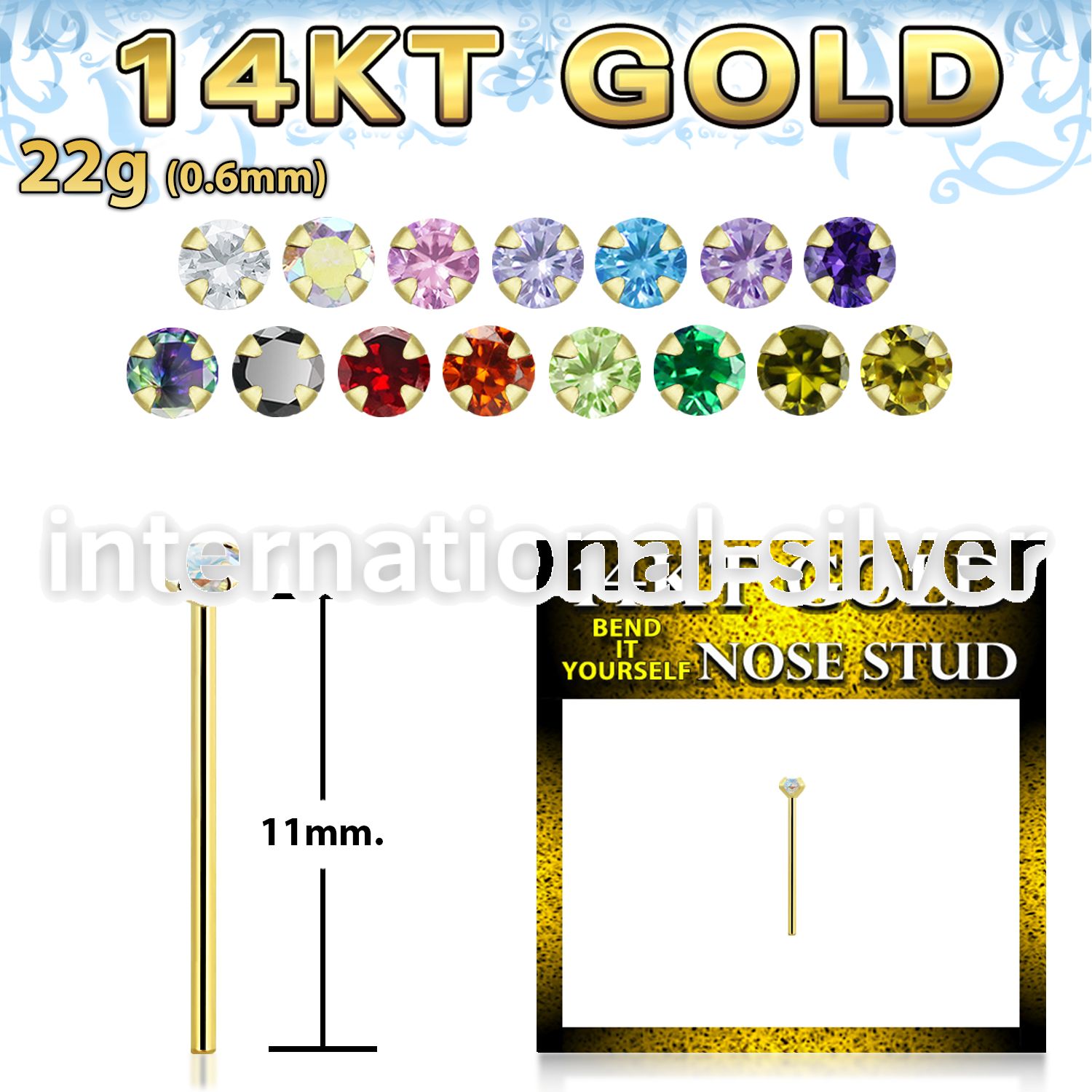 gyzm1 bend it to fit nose studs gold nose